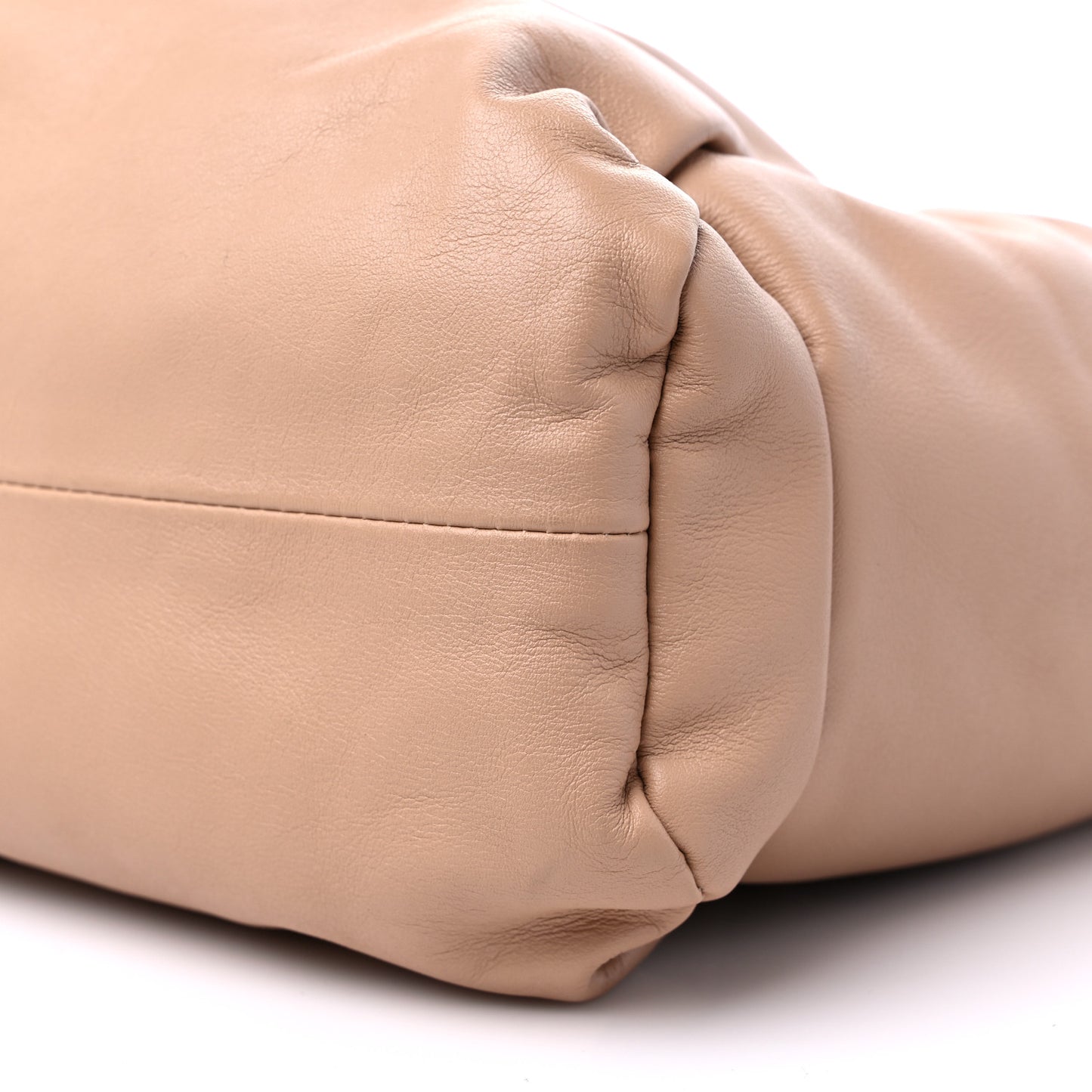 Smooth Butter Calfskin Small The Shoulder Pouch Almond