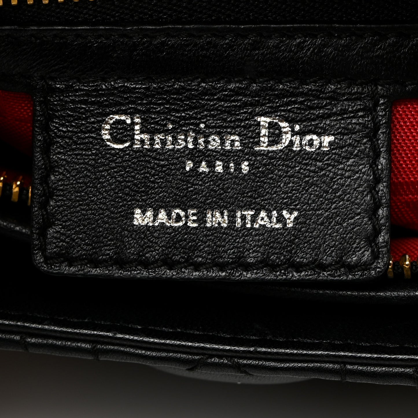 Lambskin Cannage Medium Lady Dior Black