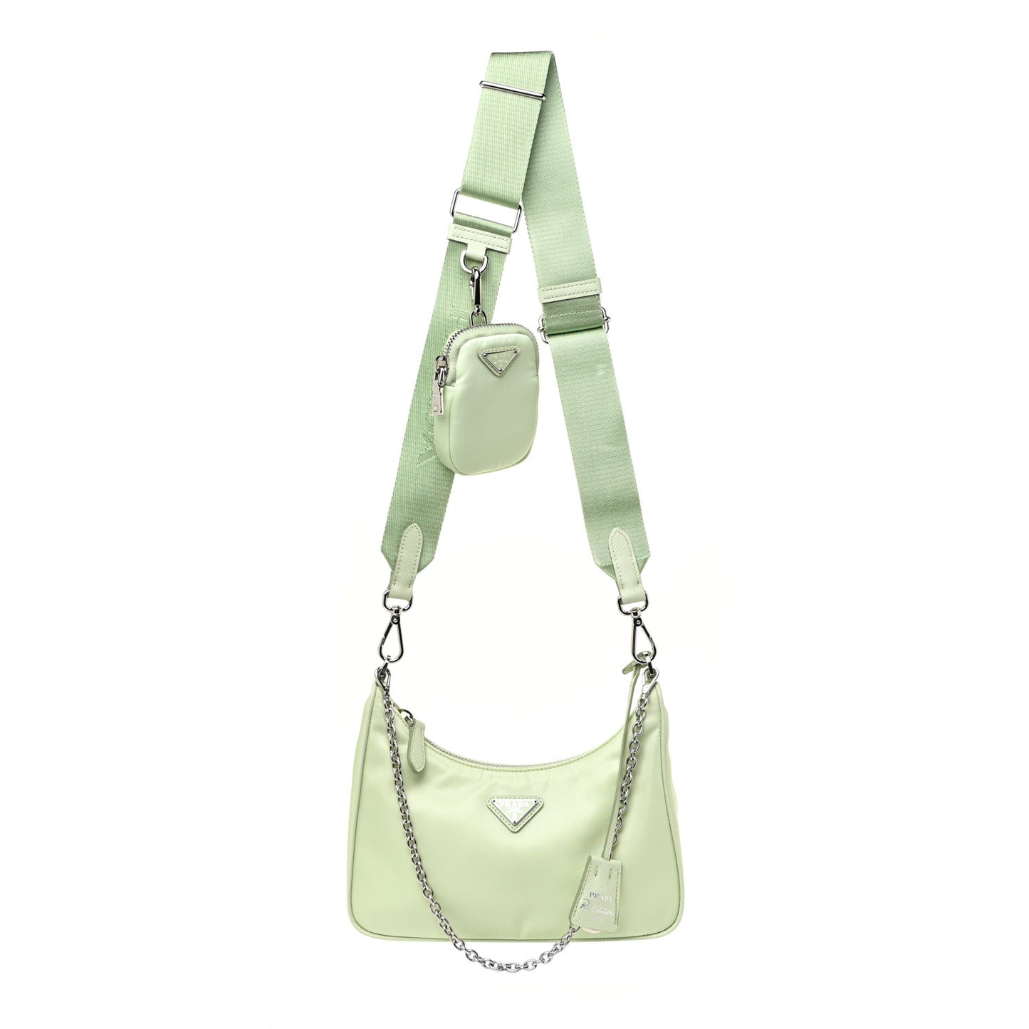 Re-Nylon Saffiano Re-Edition 2005 Shoulder Bag Acqua
