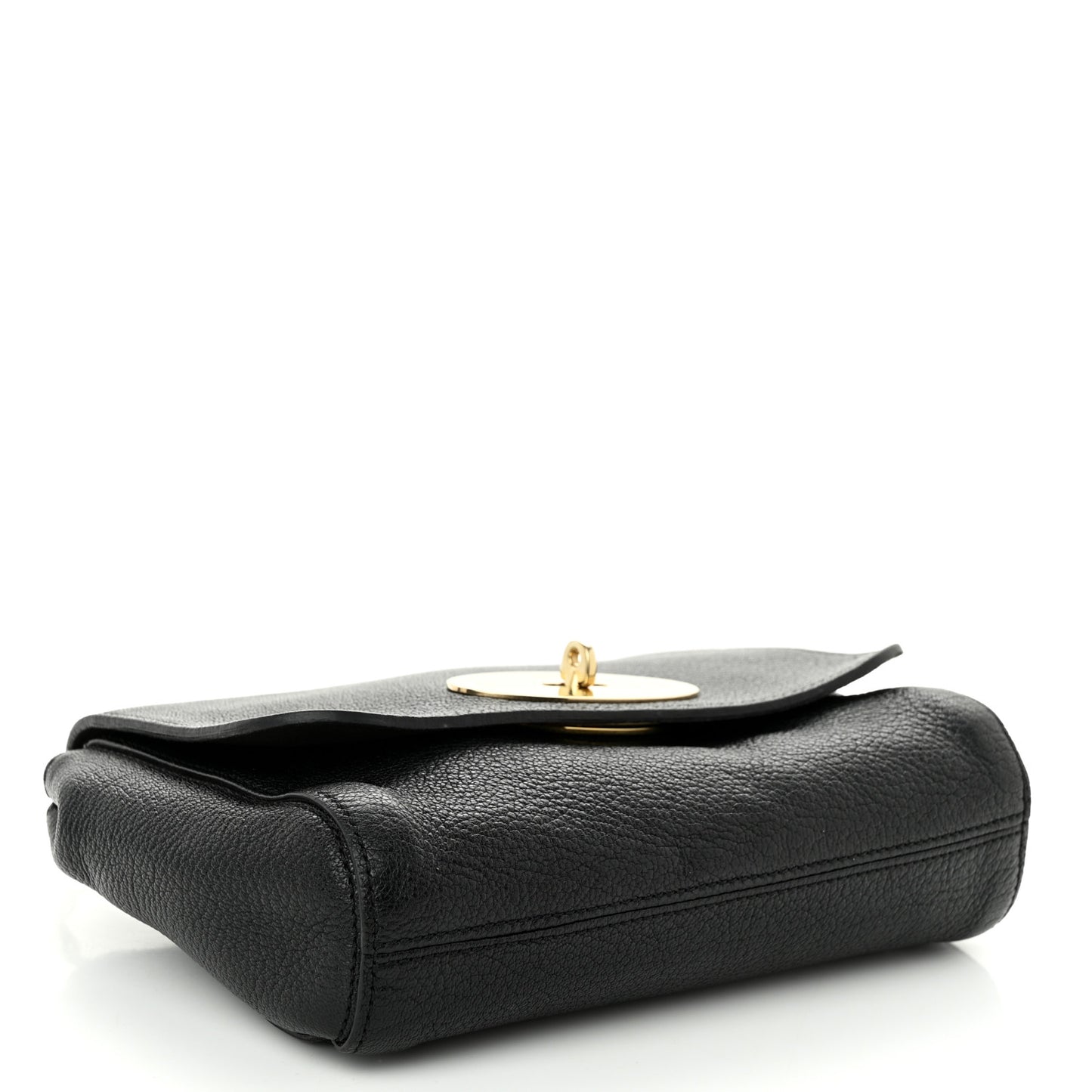 Glossy Goatskin Small Lily Flap Black