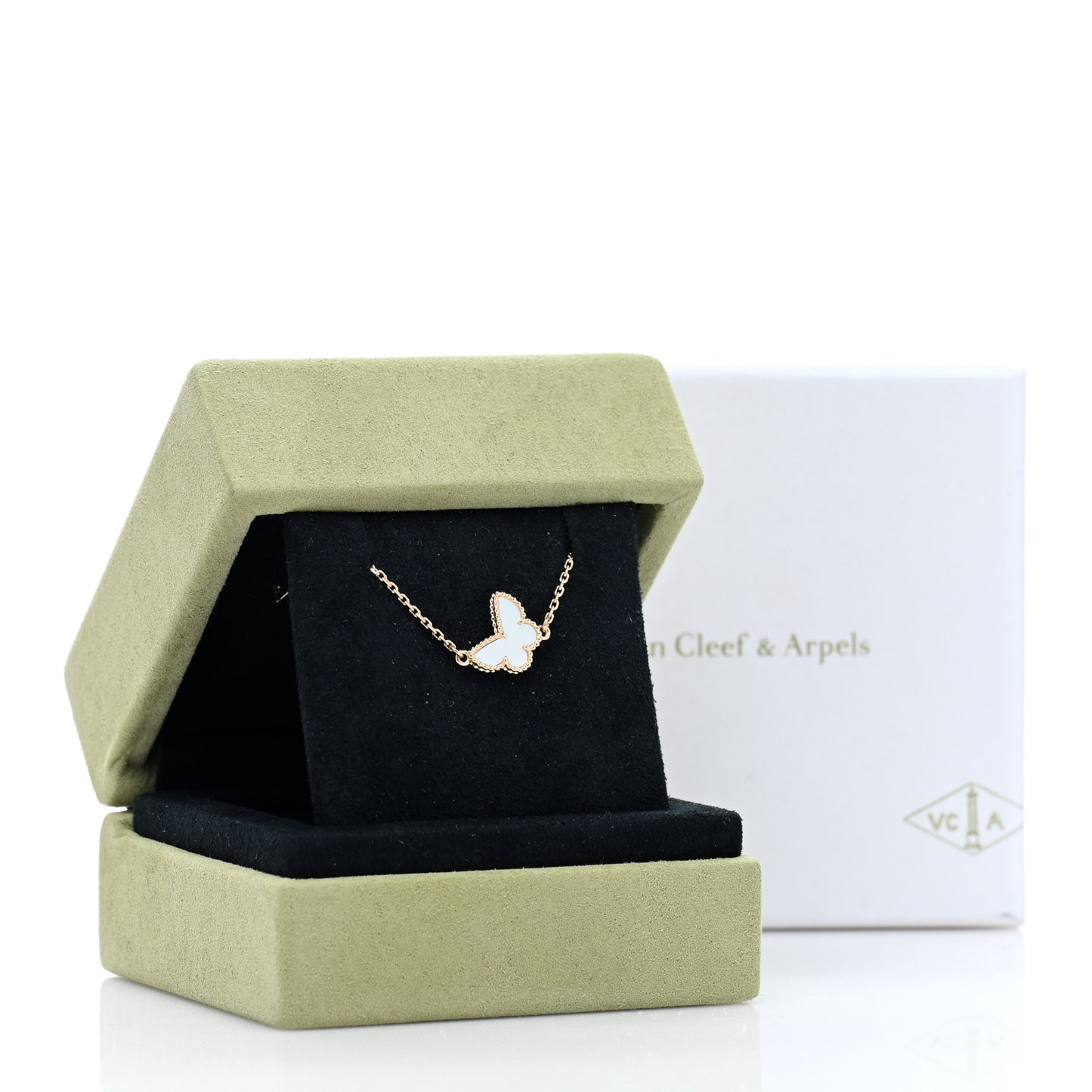 18K Yellow Gold Mother of Pearl Sweet Alhambra Butterfly Bracelet