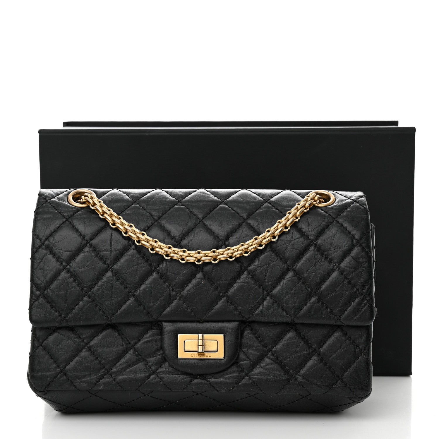 Chanel Aged Calfskin Quilted 2.55 Reissue 225 Flap Black 22 of 22