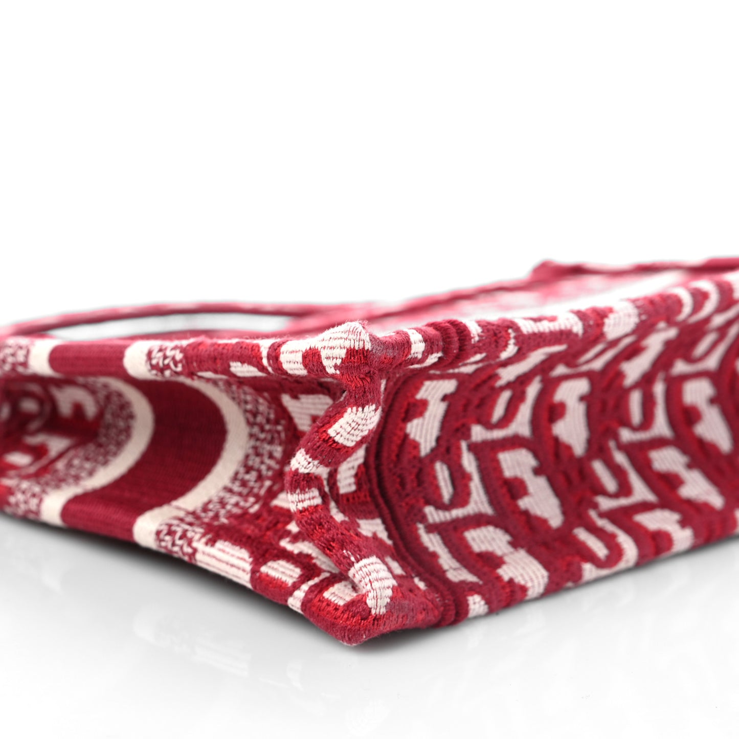 Oblique Mini Book Tote Red Multicolor