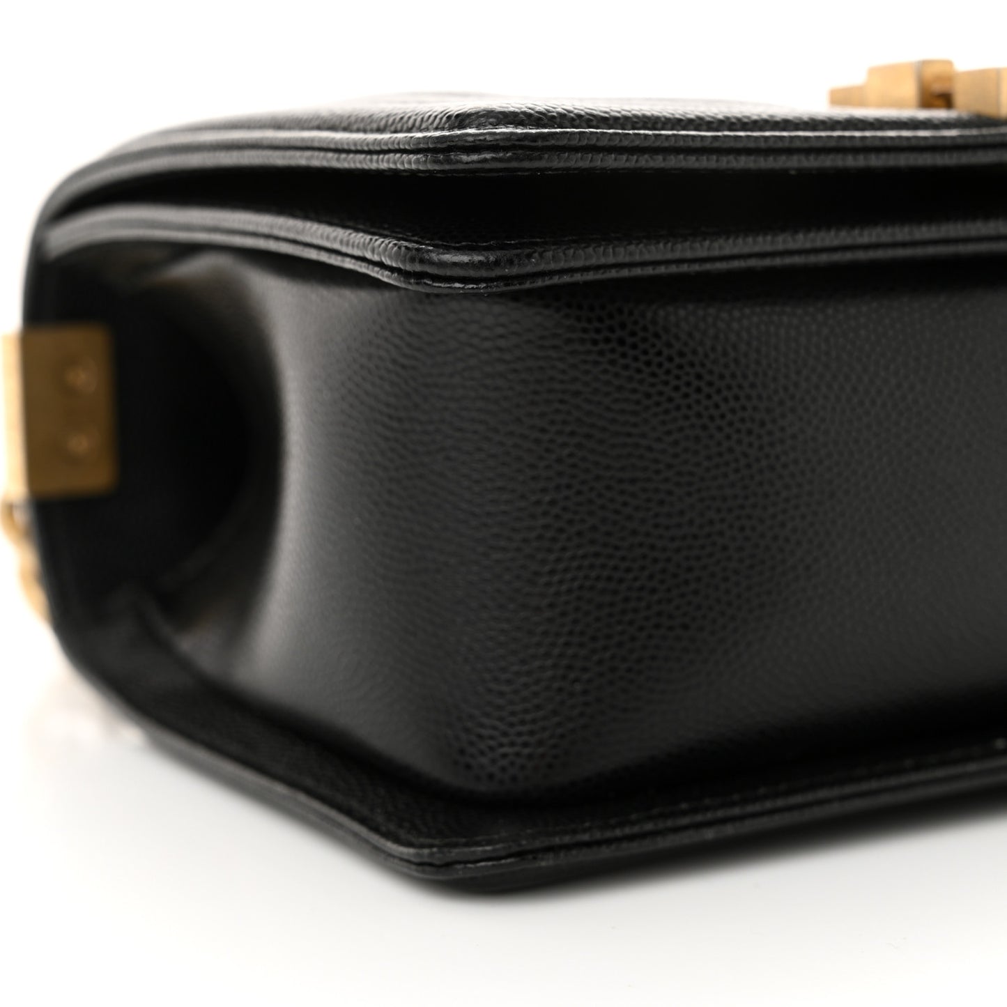 Caviar Quilted Small Boy Flap Black