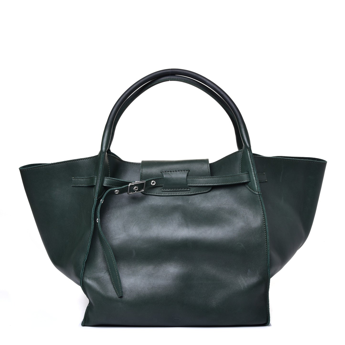 Smooth Calfskin Medium Big Bag Dark Green