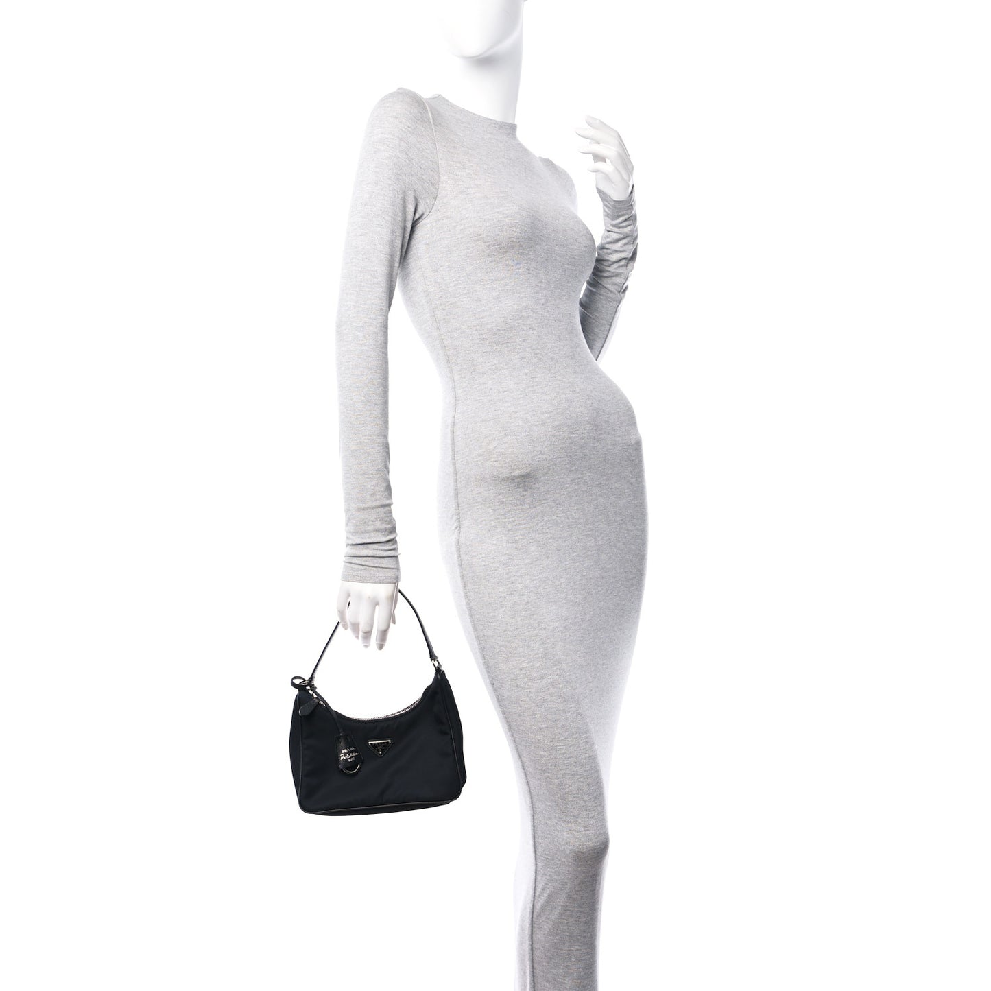 Tessuto Nylon Saffiano Mini Re-Edition 2005 Bag Black