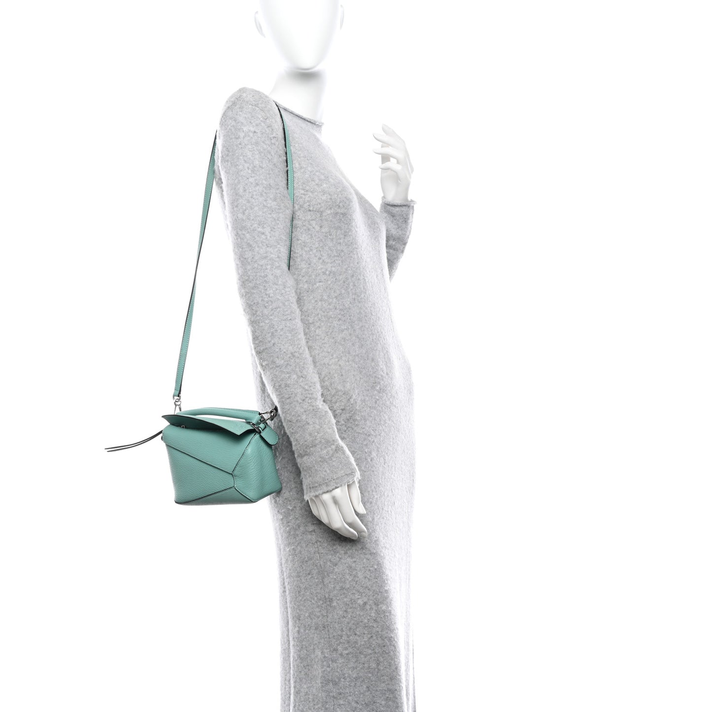 Calfskin Mini Puzzle Edge Bag Fresh Mint