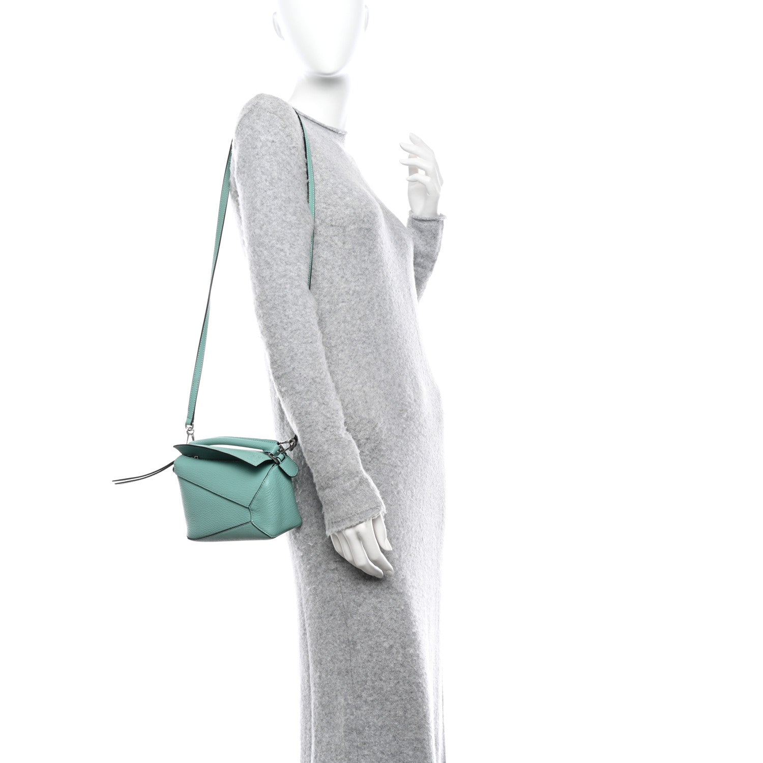 Loewe Calfskin Mini Puzzle Edge Bag Fresh Mint 2 of 9