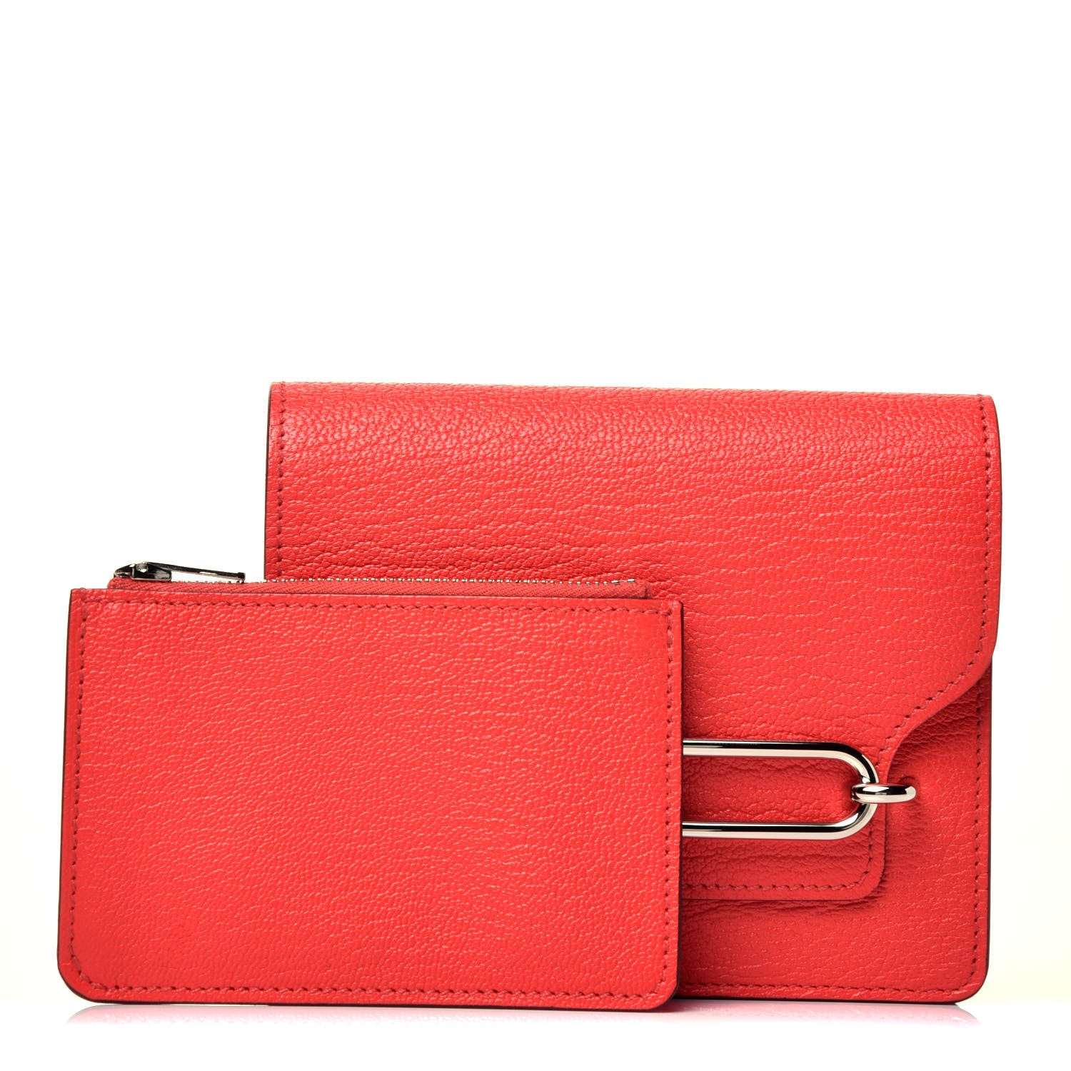 Hermes Chevre Mysore Roulis Slim Wallet Rose Texas 2 of 8