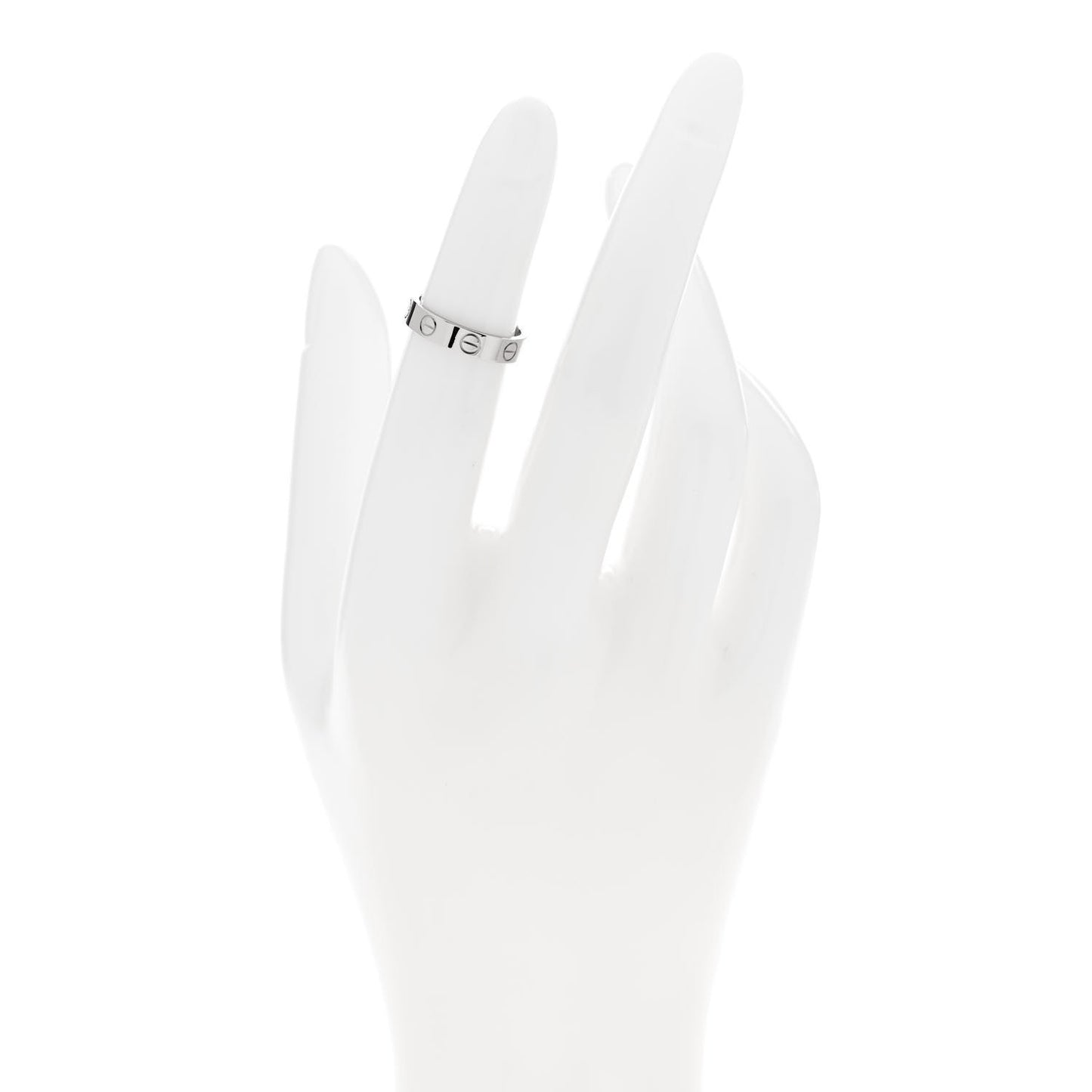 18K White Gold 3.5mm LOVE Wedding Band Ring 46 3.75