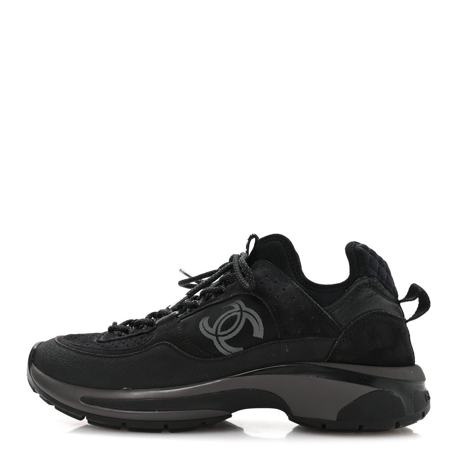 CHANEL ブラック スエード スニーカー Chanel Suede Calfskin Mesh CC Sneakers 39 Black 1834280 – FASHIONPHILE