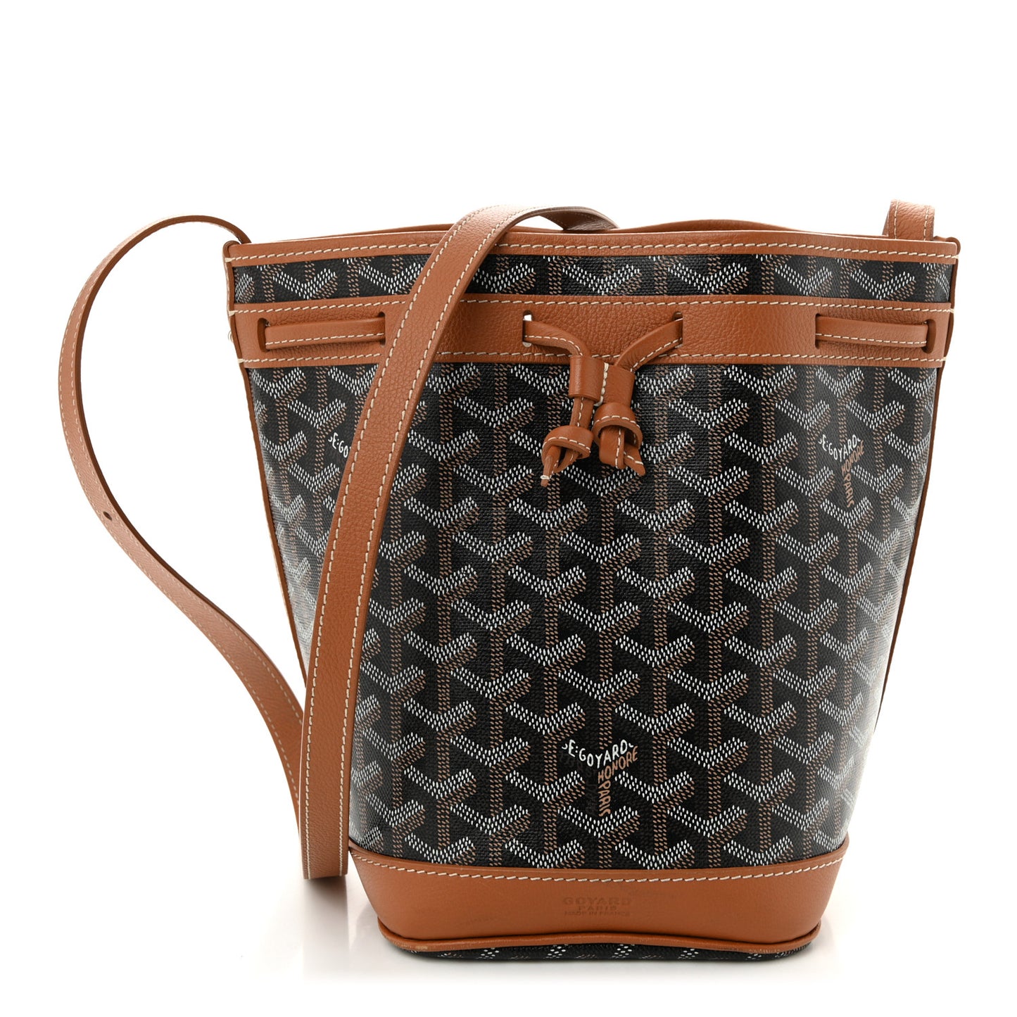 Goyardine Petit Flot Bucket Bag PM Black Gold