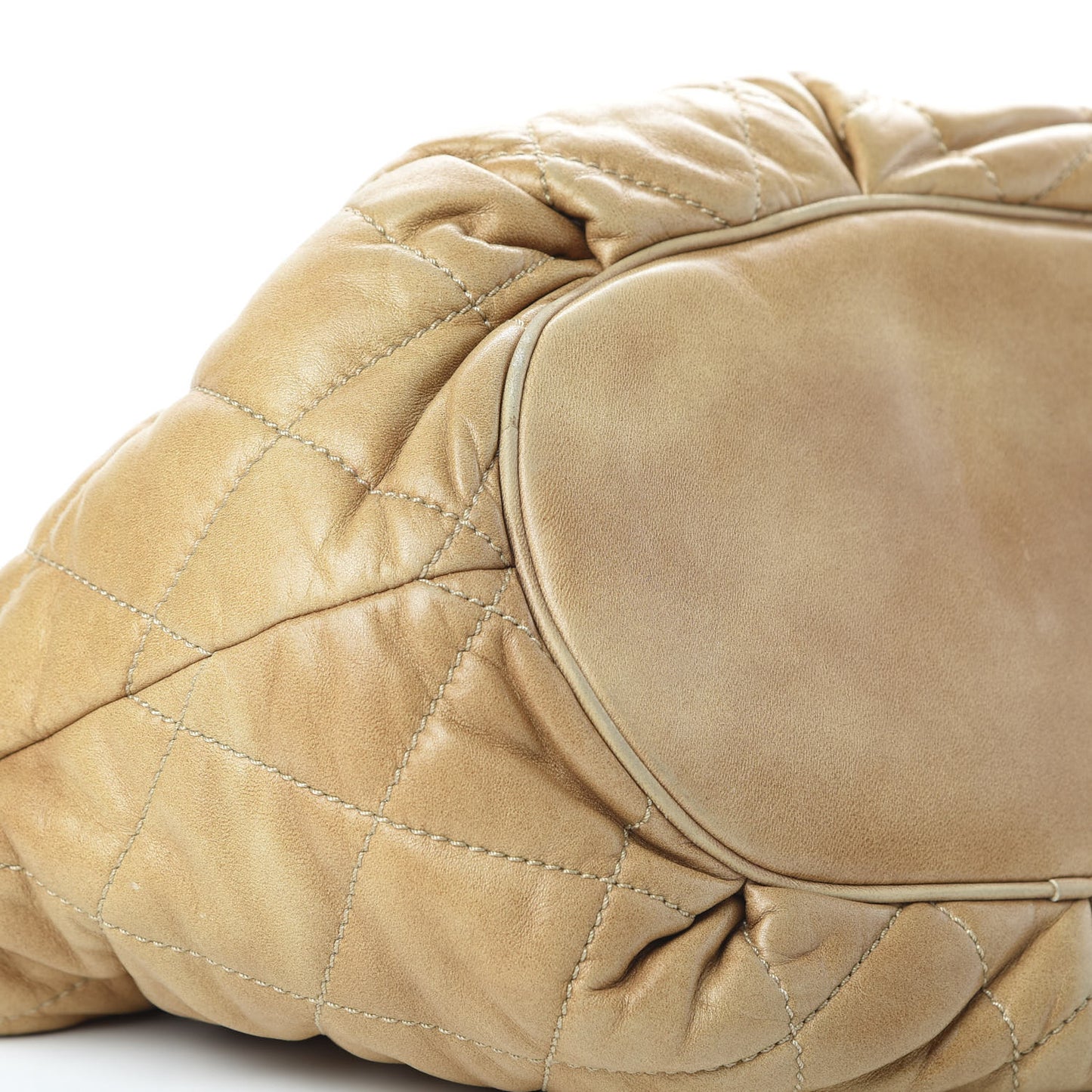 Lambskin Quilted Cloudy Bundle East West Tote Light Beige