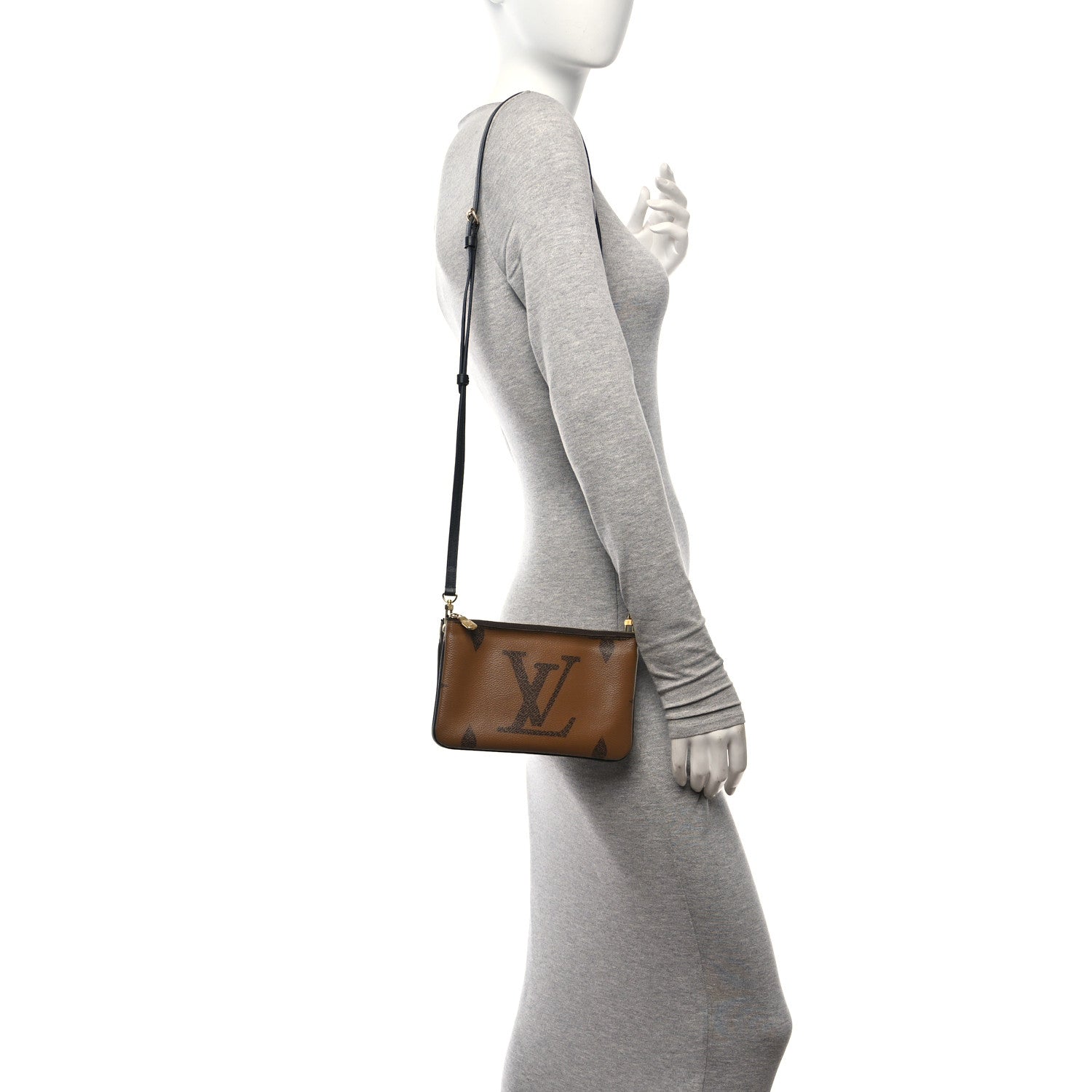Louis Vuitton Reverse Monogram Giant Double Zip Pochette 2 of 11