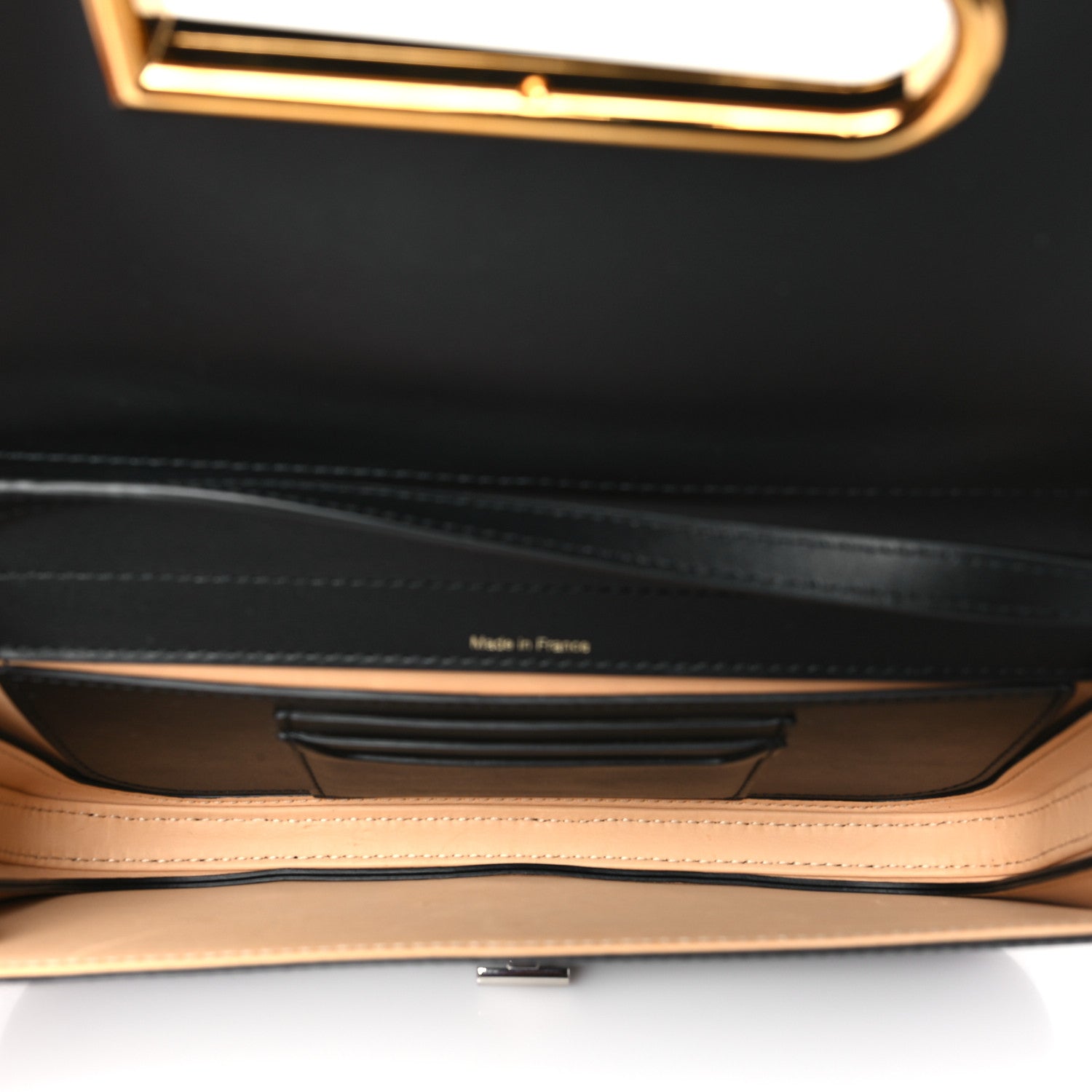 Delvaux Olen Calfskin Lingot Clutch Bag Black 6 of 10
