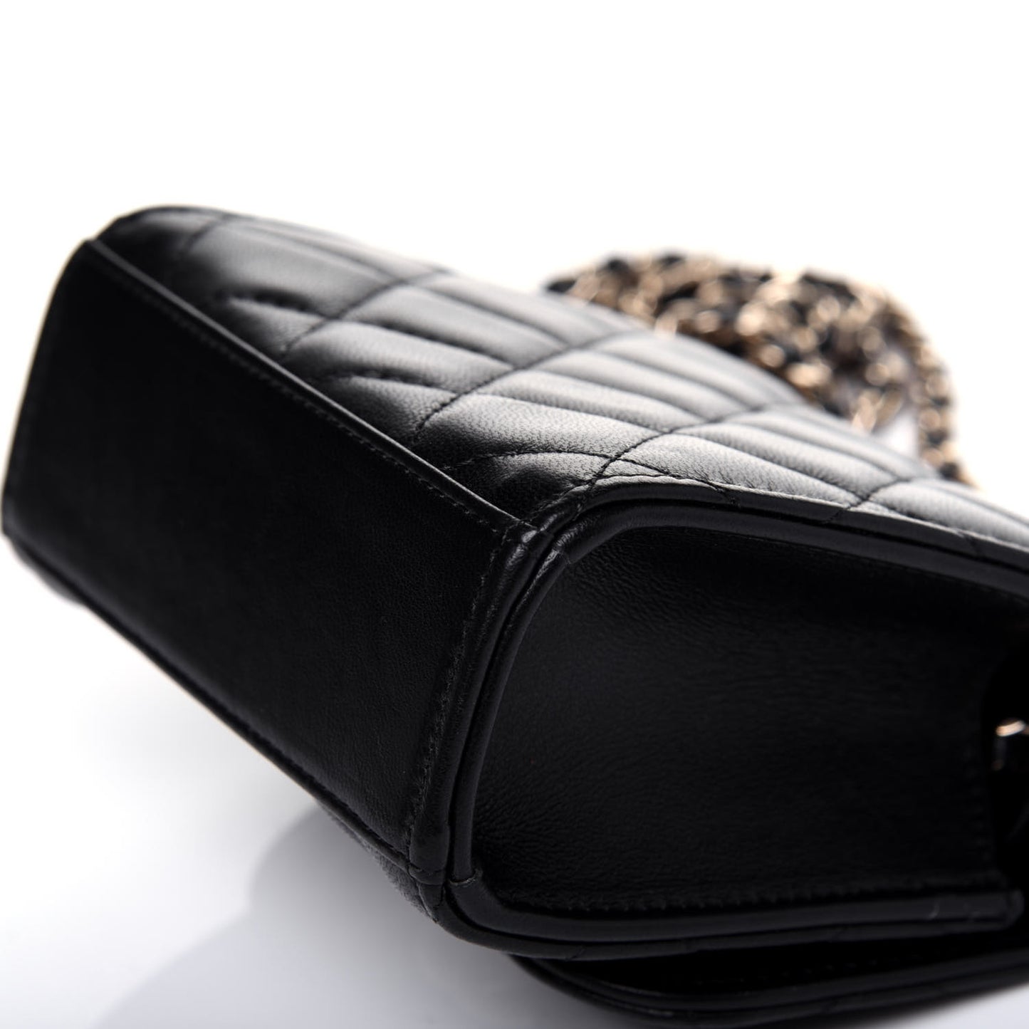 Lambskin Quilted Mini Trendy CC Chain Wallet Black