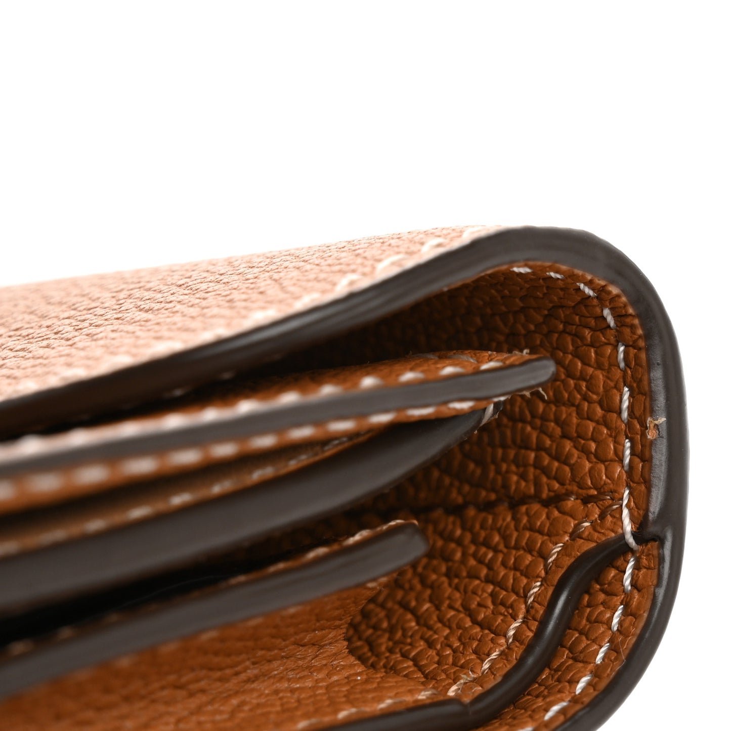 Grained Rodeo Calfskin Brillant Compact Wallet Vegetal