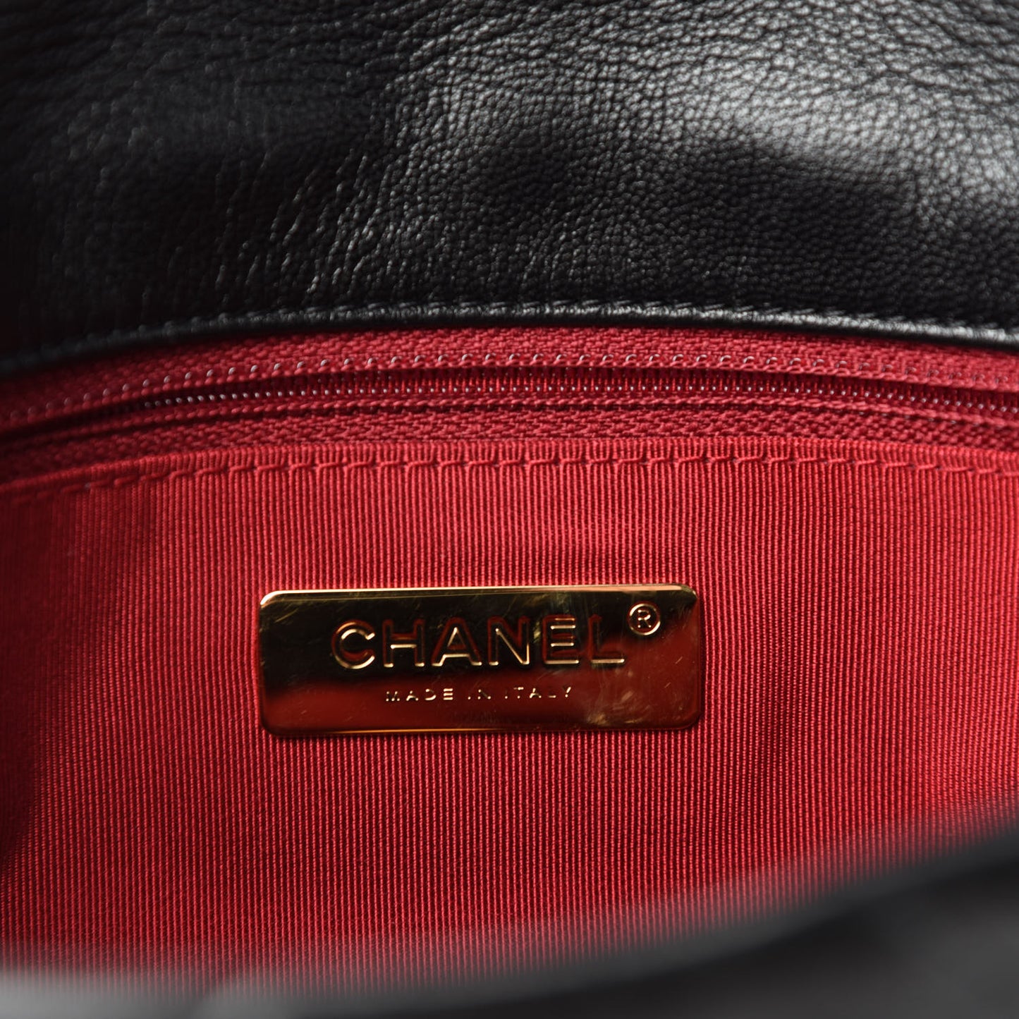 Goatskin Quilted Medium Chanel 19 Flap Black