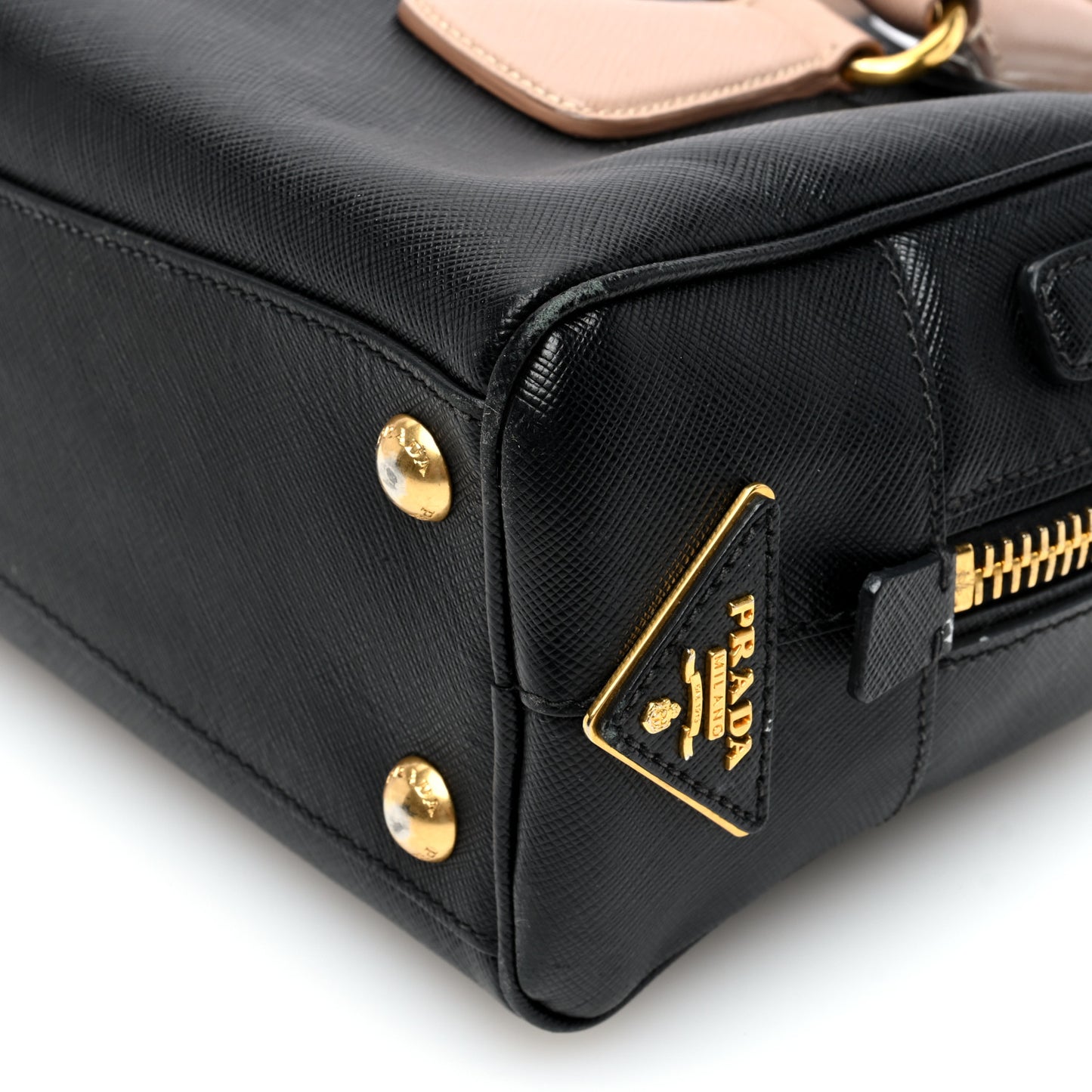 Saffiano Lux Bauletto Black Cammeo