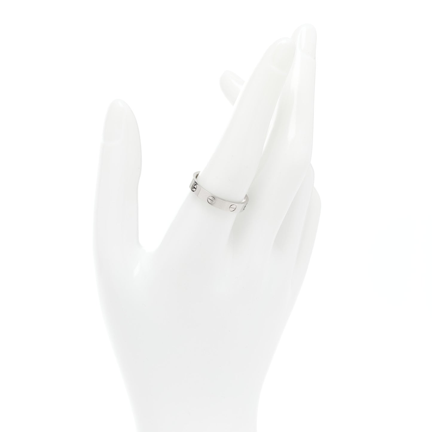 18K White Gold 3.5mm LOVE Wedding Band Ring 59 8.75