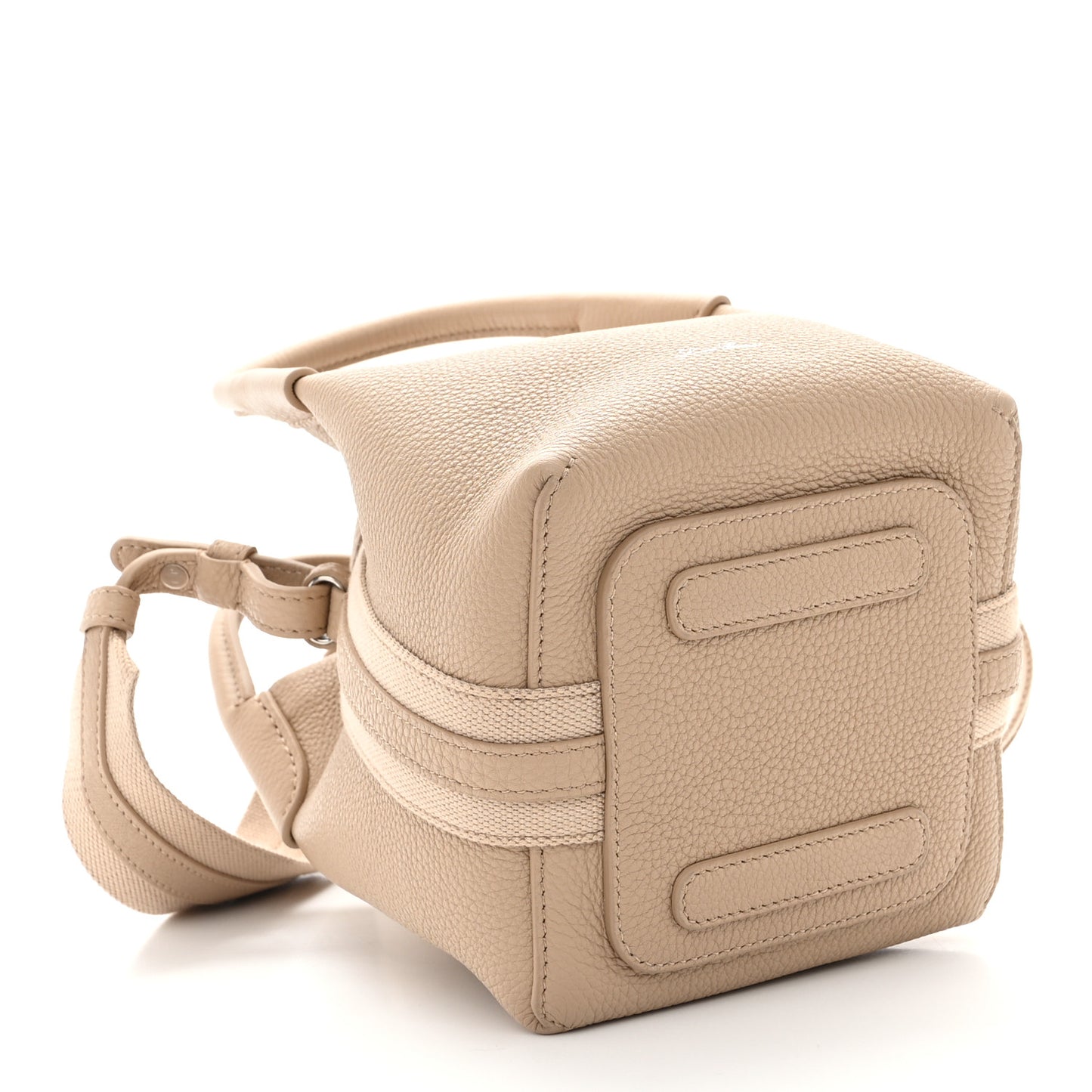 Grained Calfskin Micro Bale Bag Light Mastic