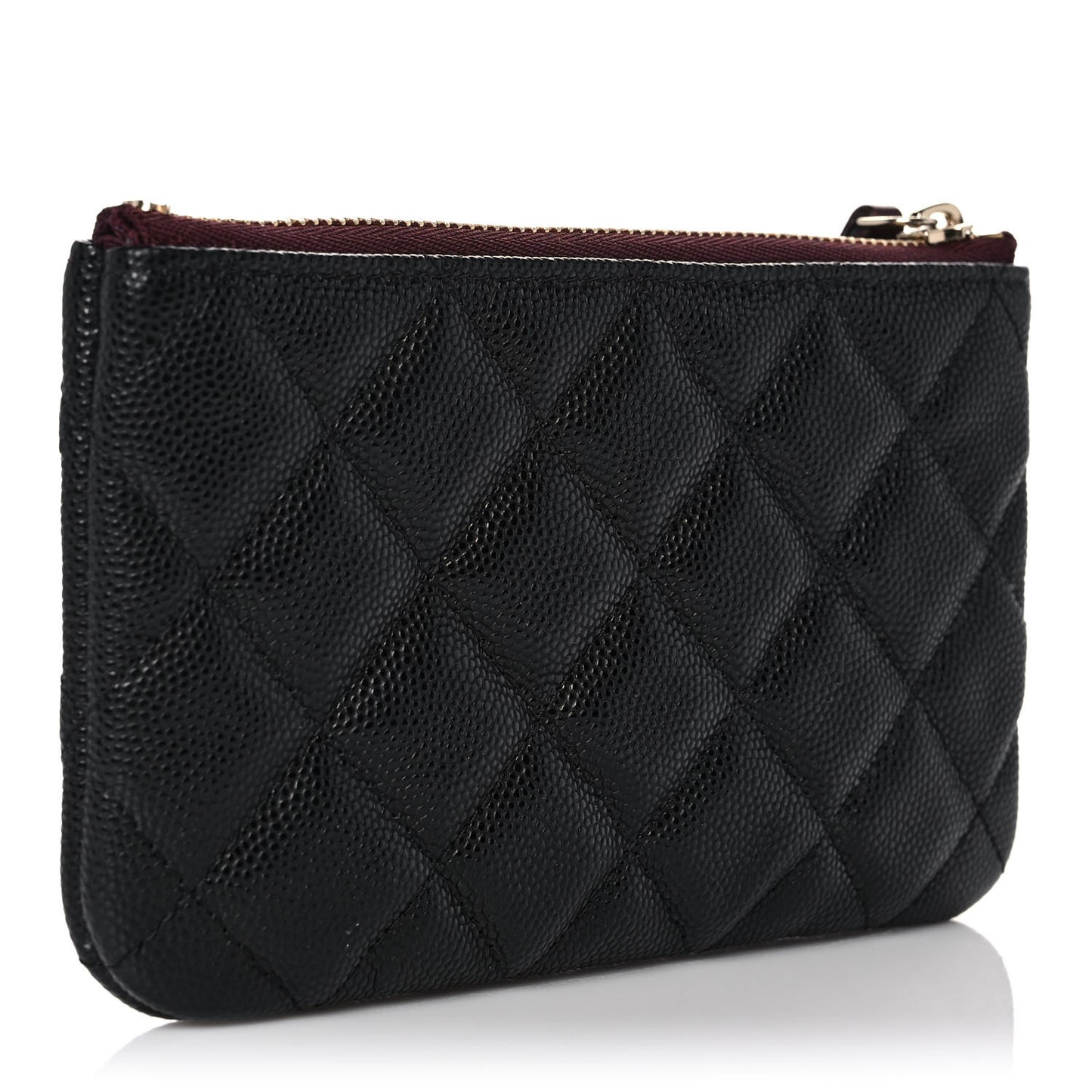Caviar Quilted Small Pouch Black