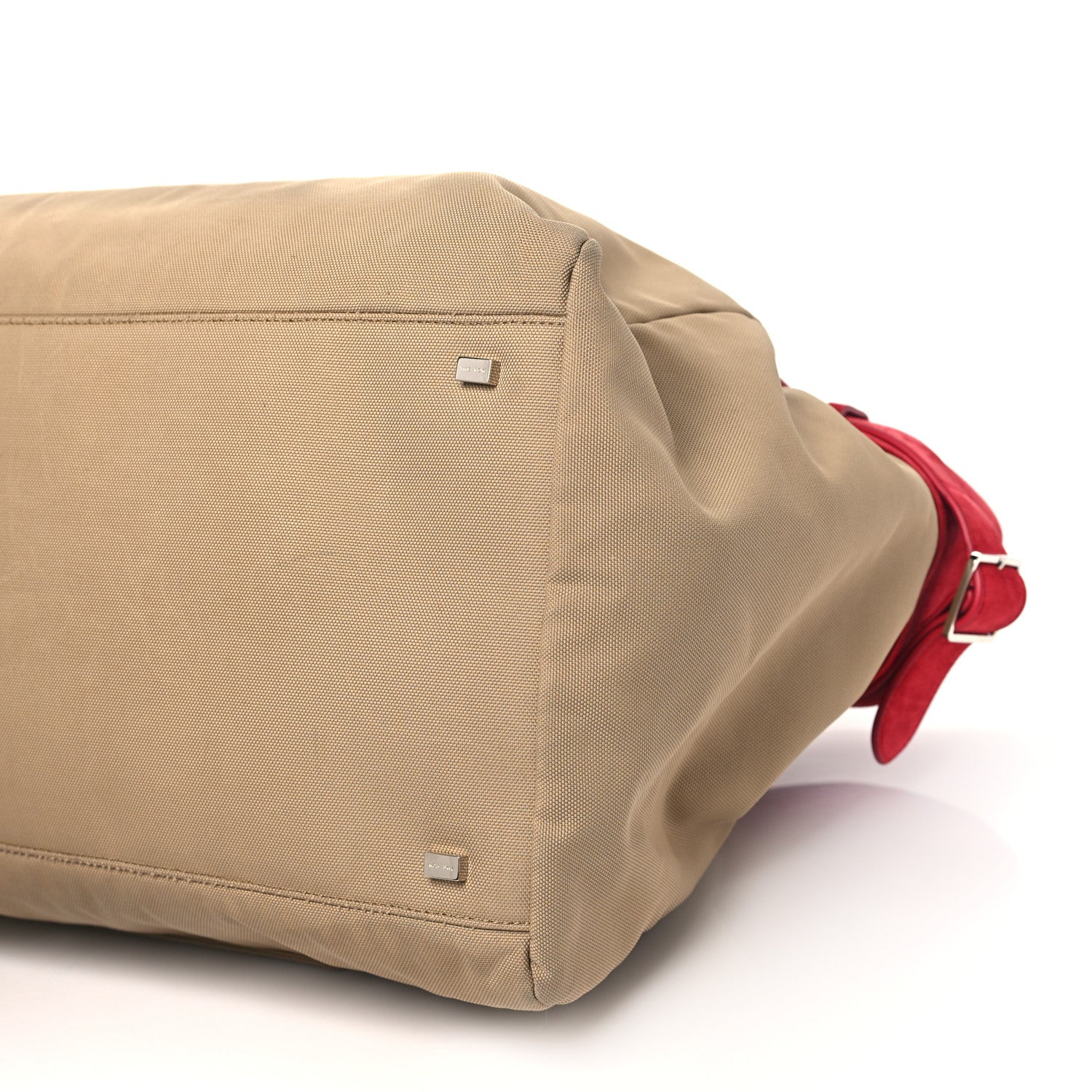 The Row Nylon Suede Margaux 17 Inside-Out Taupe Red 9 of 11