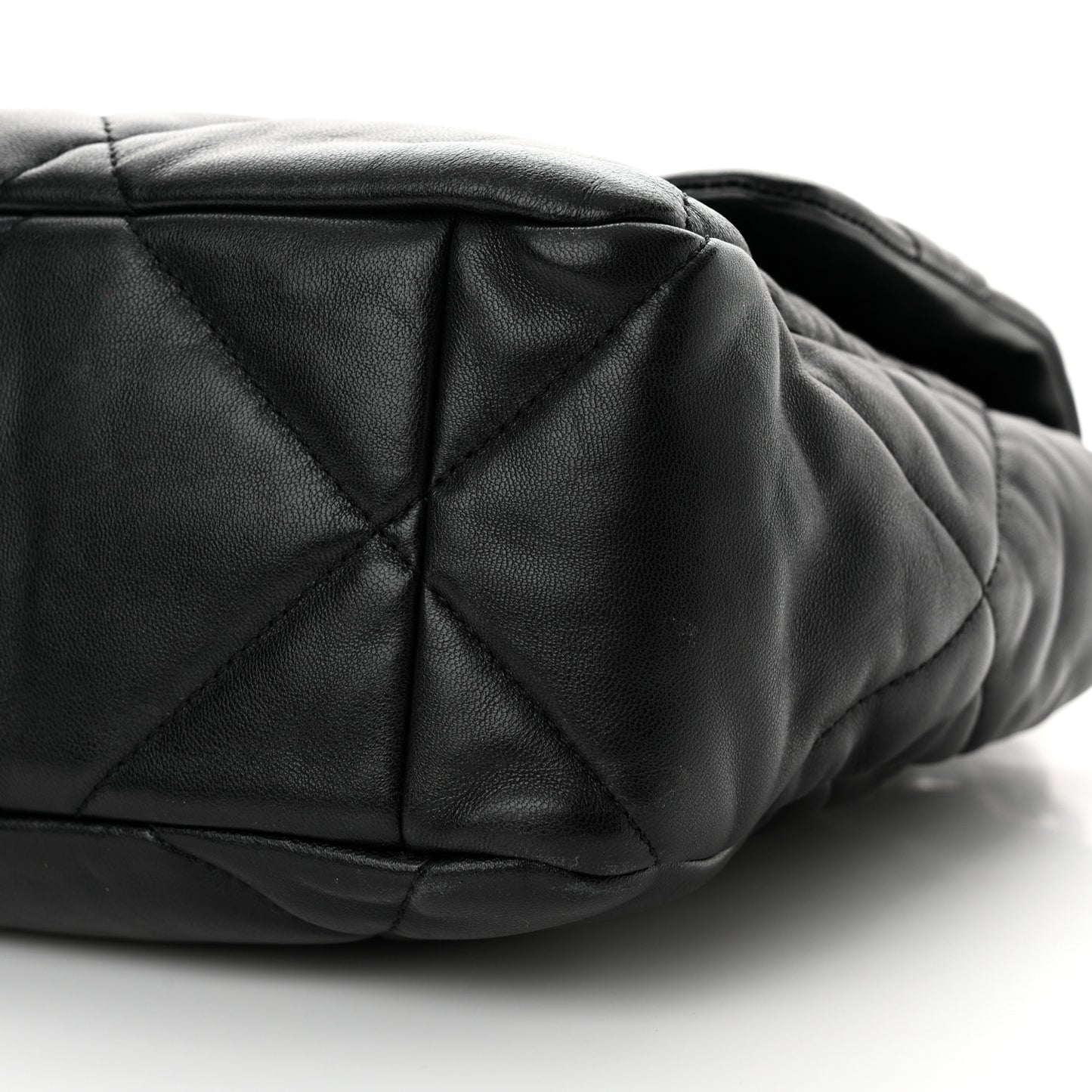 Lambskin Quilted Large Chanel 19 Flap Black