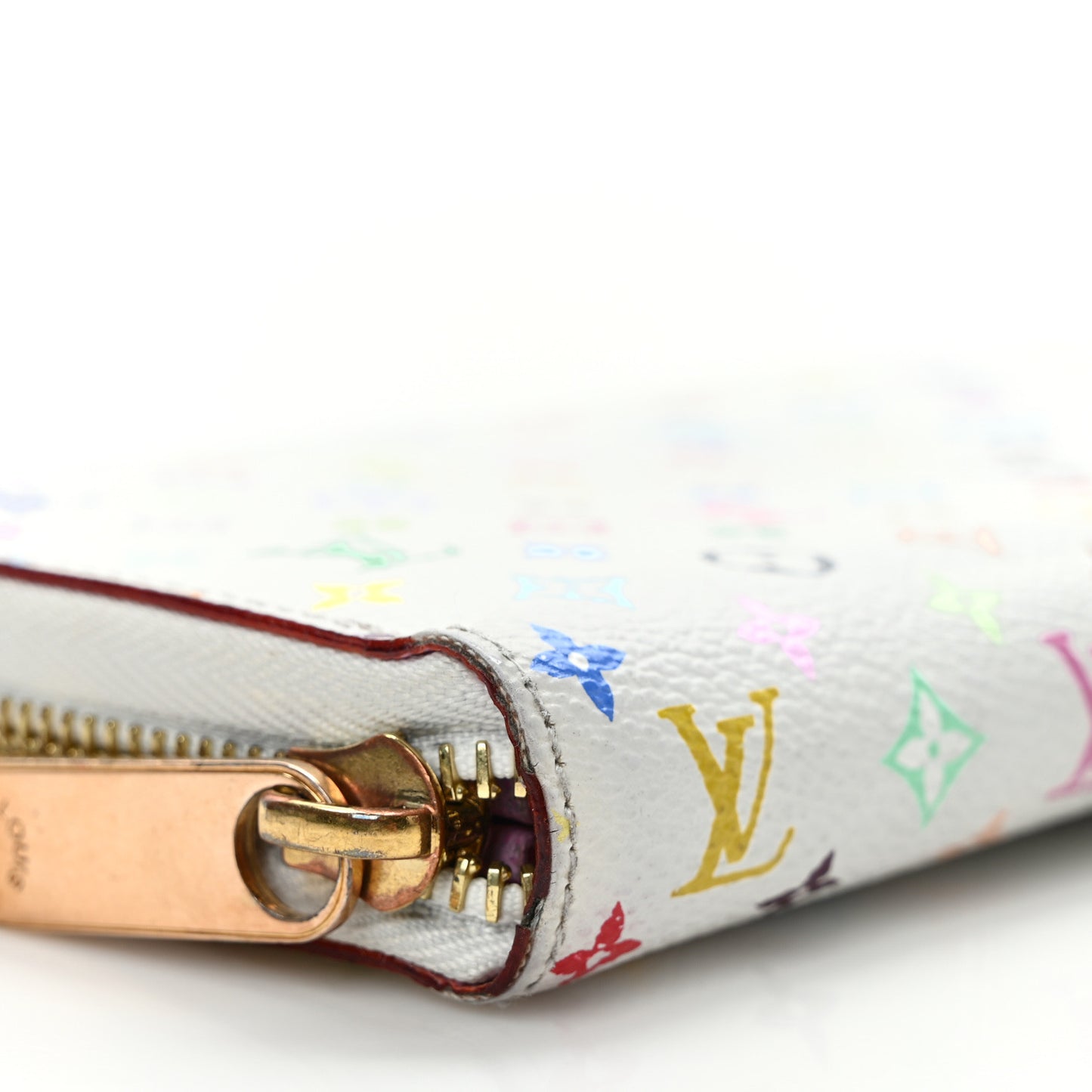 Monogram Multicolor Zippy Wallet White Litchi