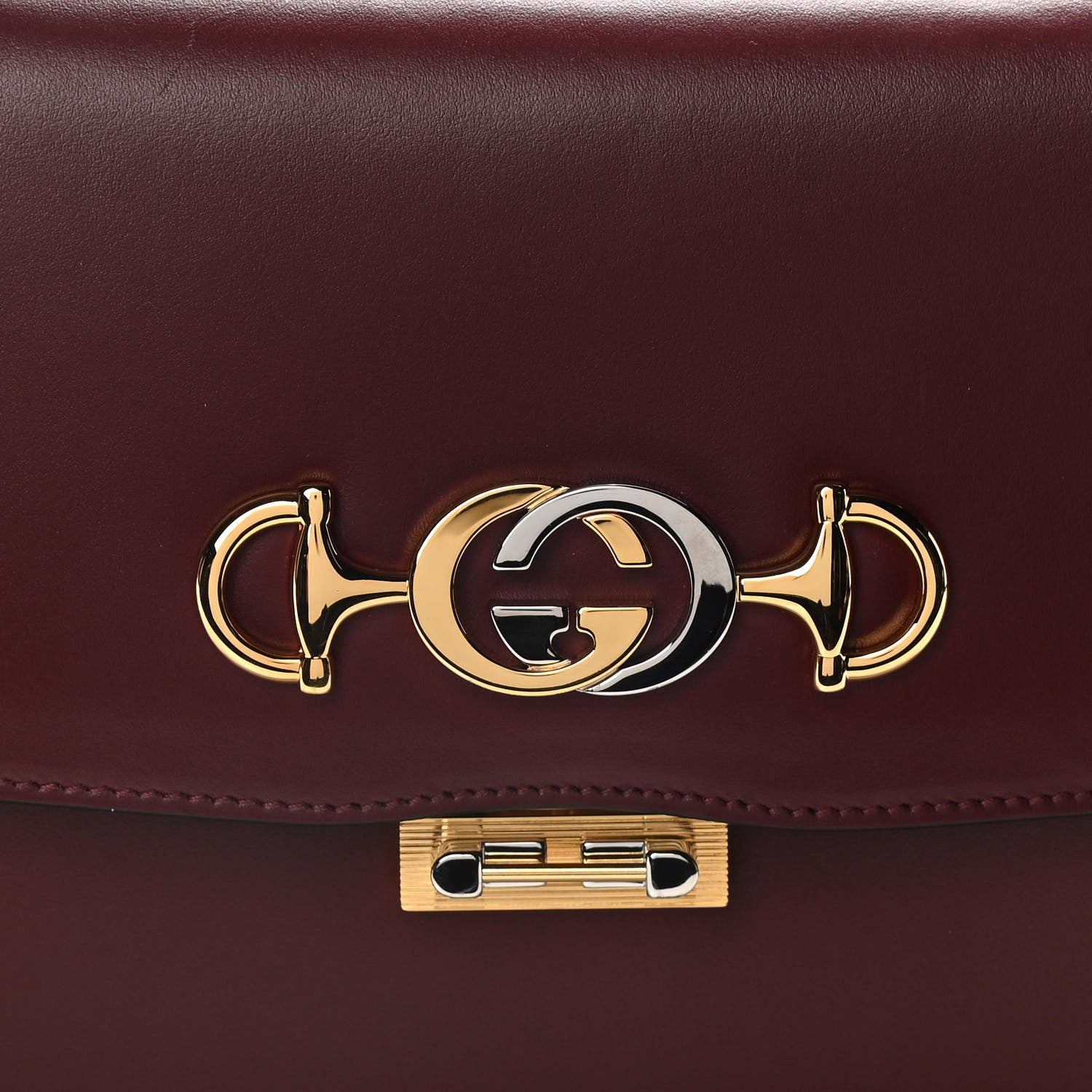 Gucci Smooth Calfskin Small Zumi Shoulder Bag Vintage Bordeaux 8 of 15