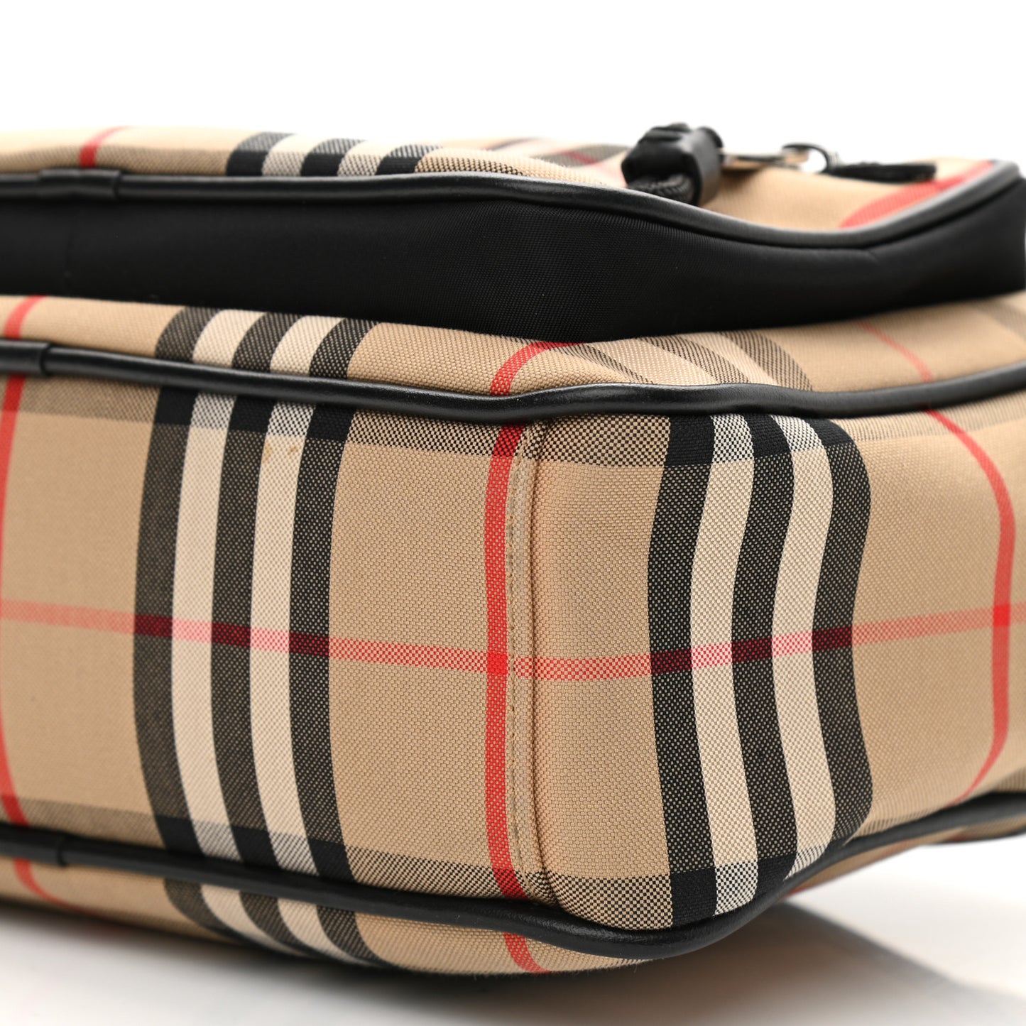 Vintage Check Calfskin Small Camera Bag Archive Beige