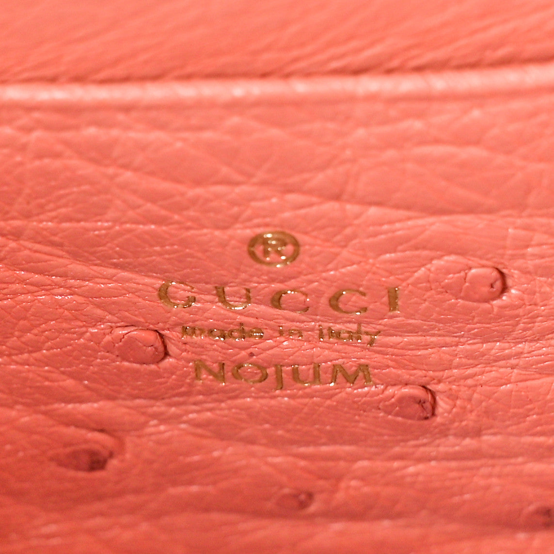 Ostrich Mini Dionysus Chain Wallet Pink