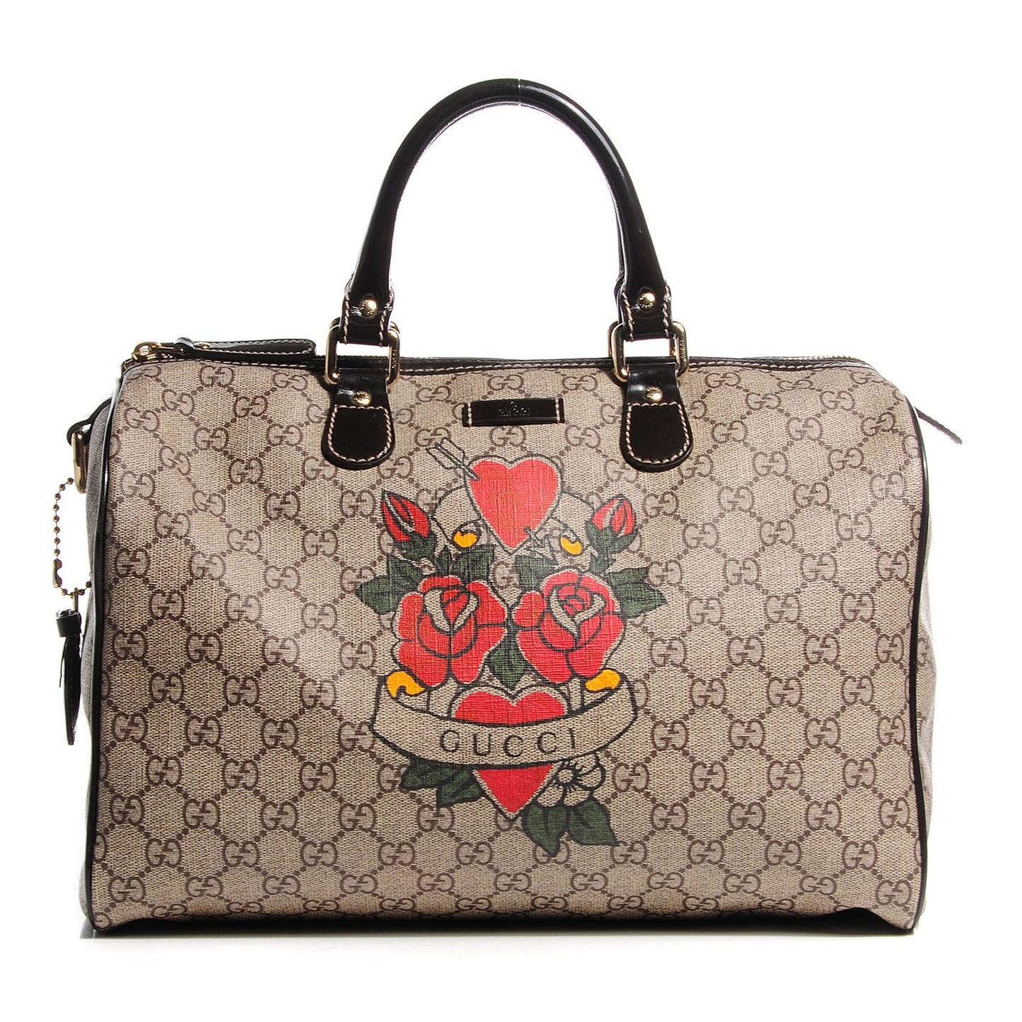 GG Plus Monogram Tattoo Heart Medium Joy Boston Dark Brown