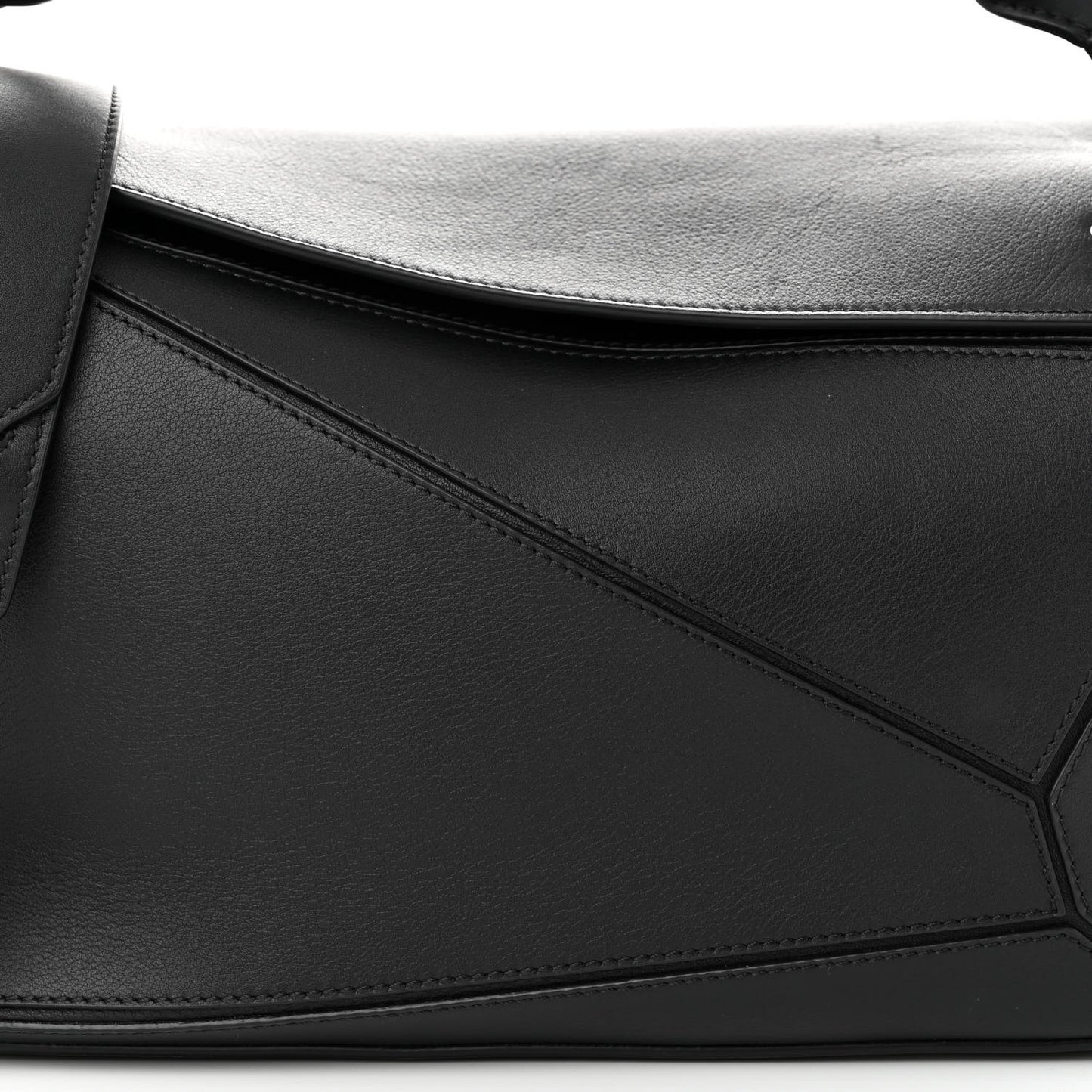 Calfskin Medium Puzzle Bag Black