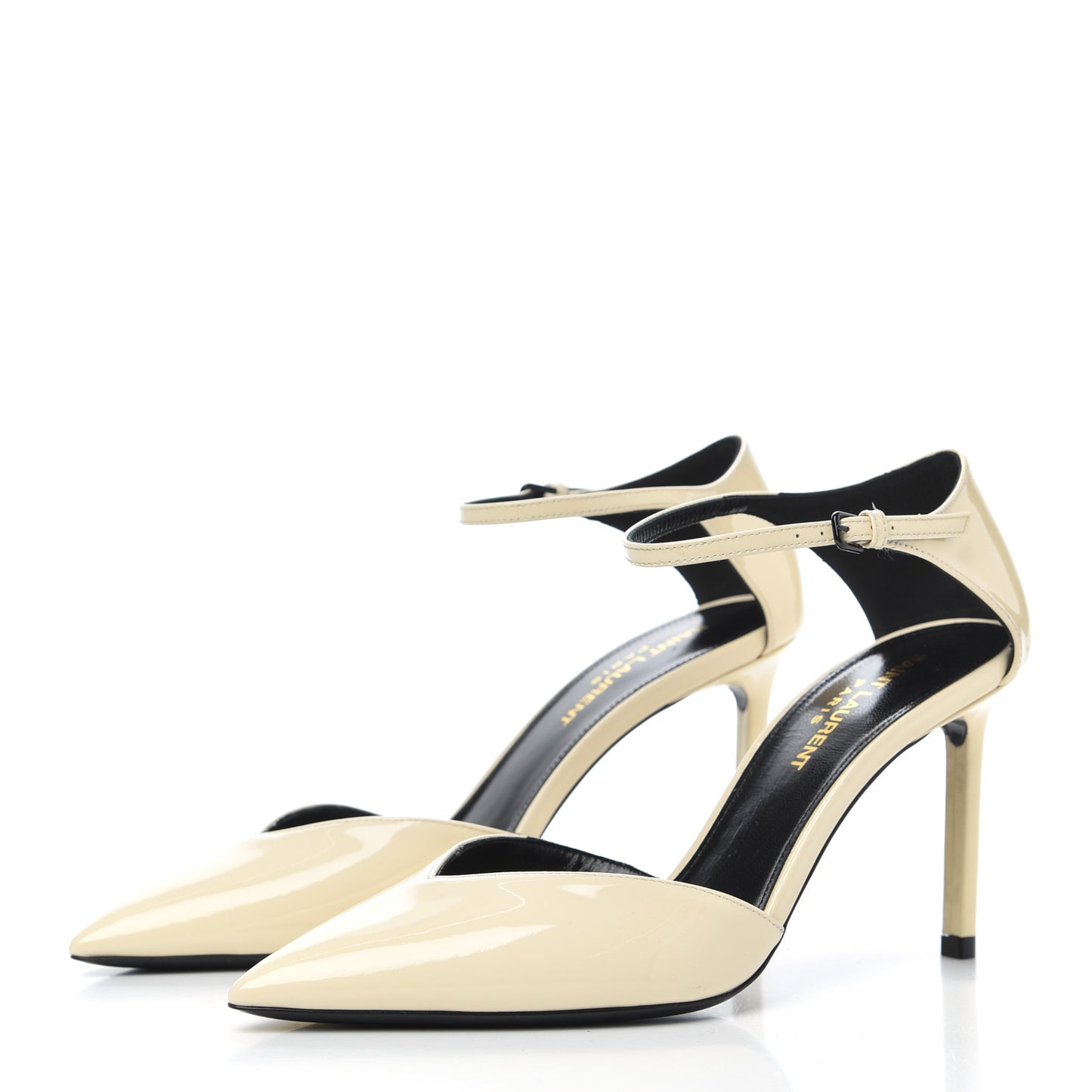 Patent Anja 85 Ankle Strap Pointed Pumps 37 Coquille