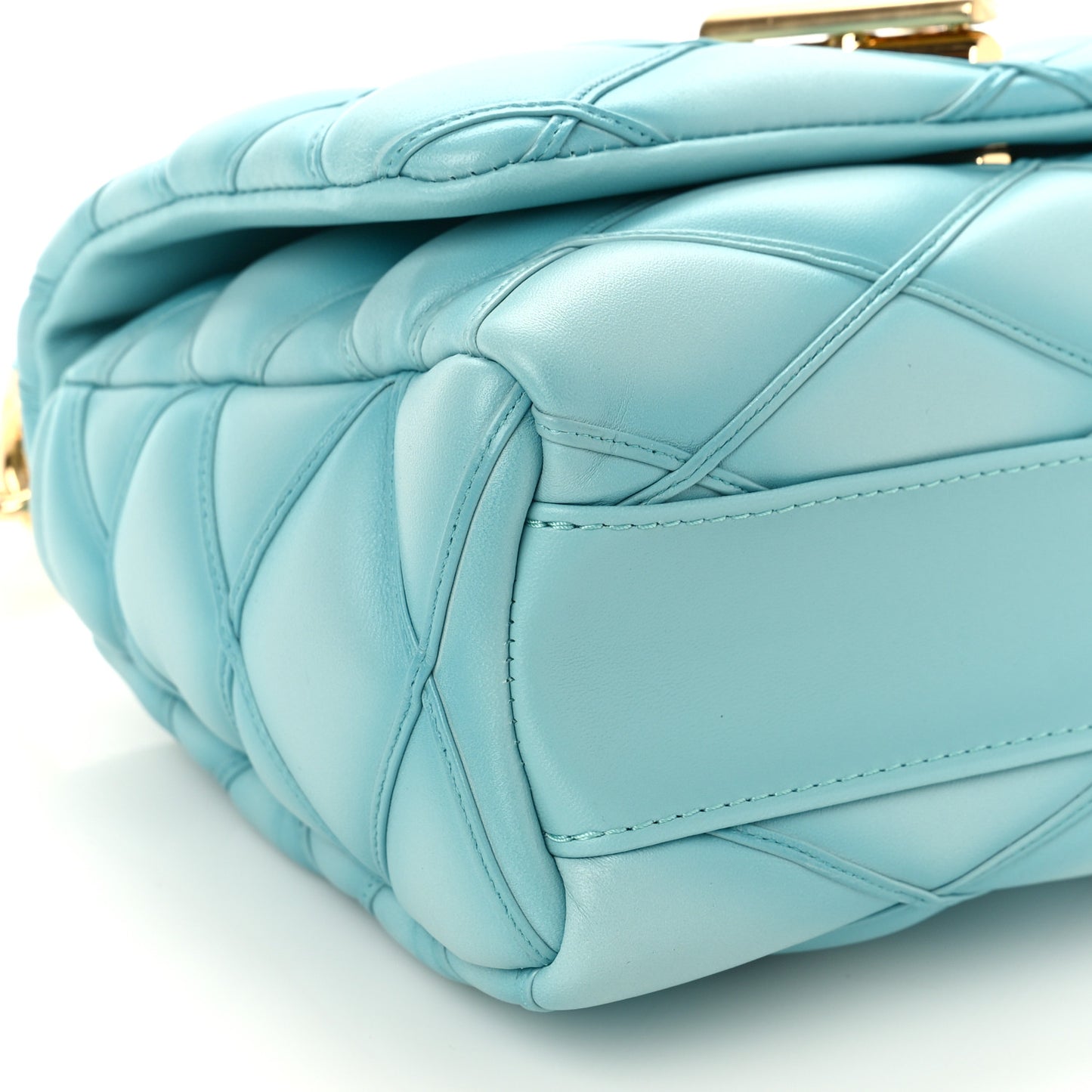 Lambskin Malletage Top Handle GO-14 MM Lagoon