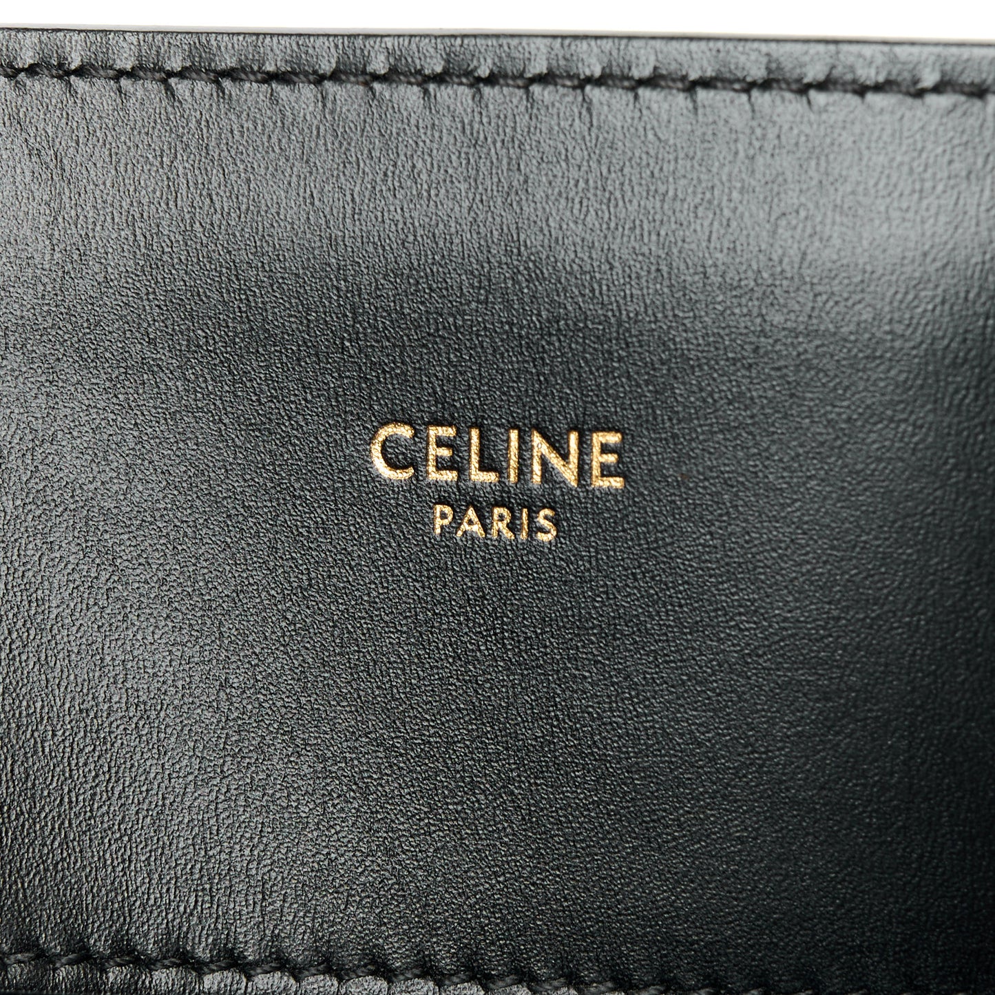 Canvas Calfskin Small Vertical Cabas Black