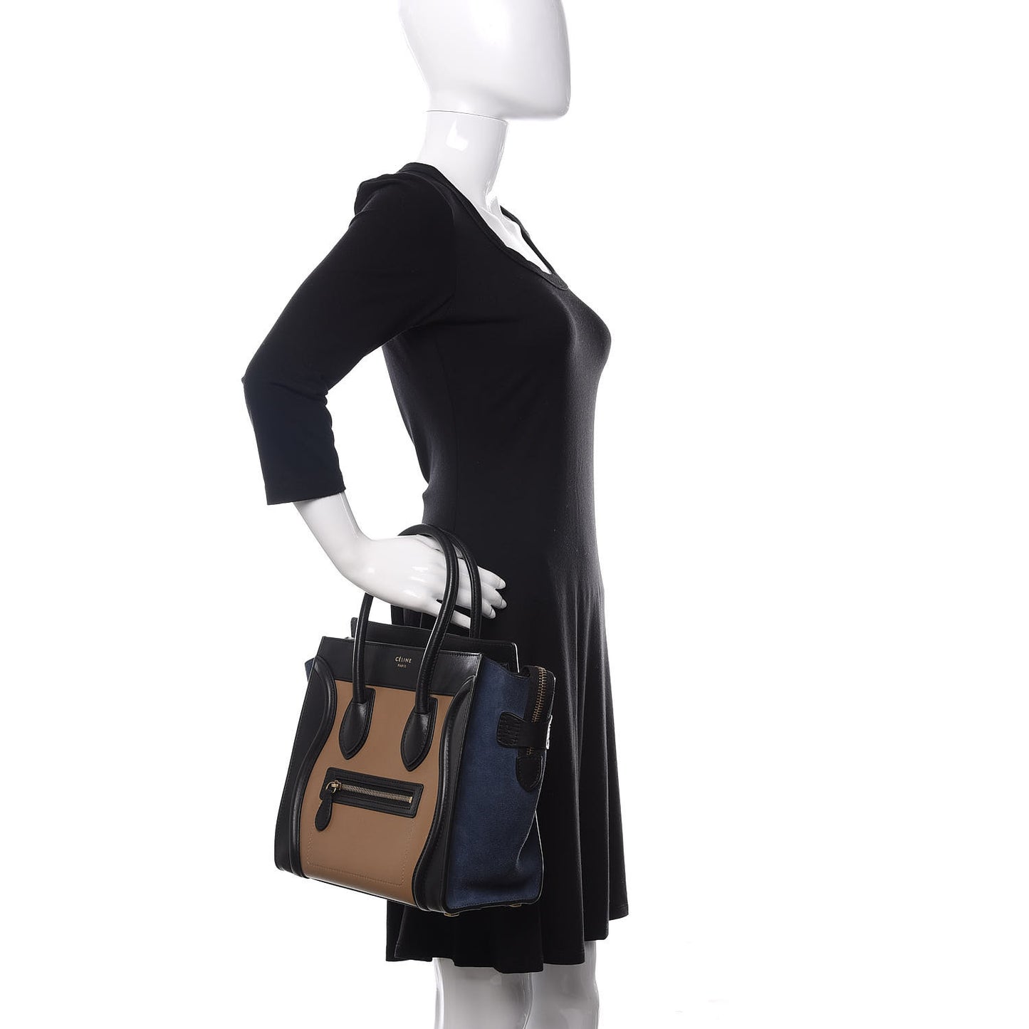 Smooth Calfskin Micro Tri-Color Luggage Dune