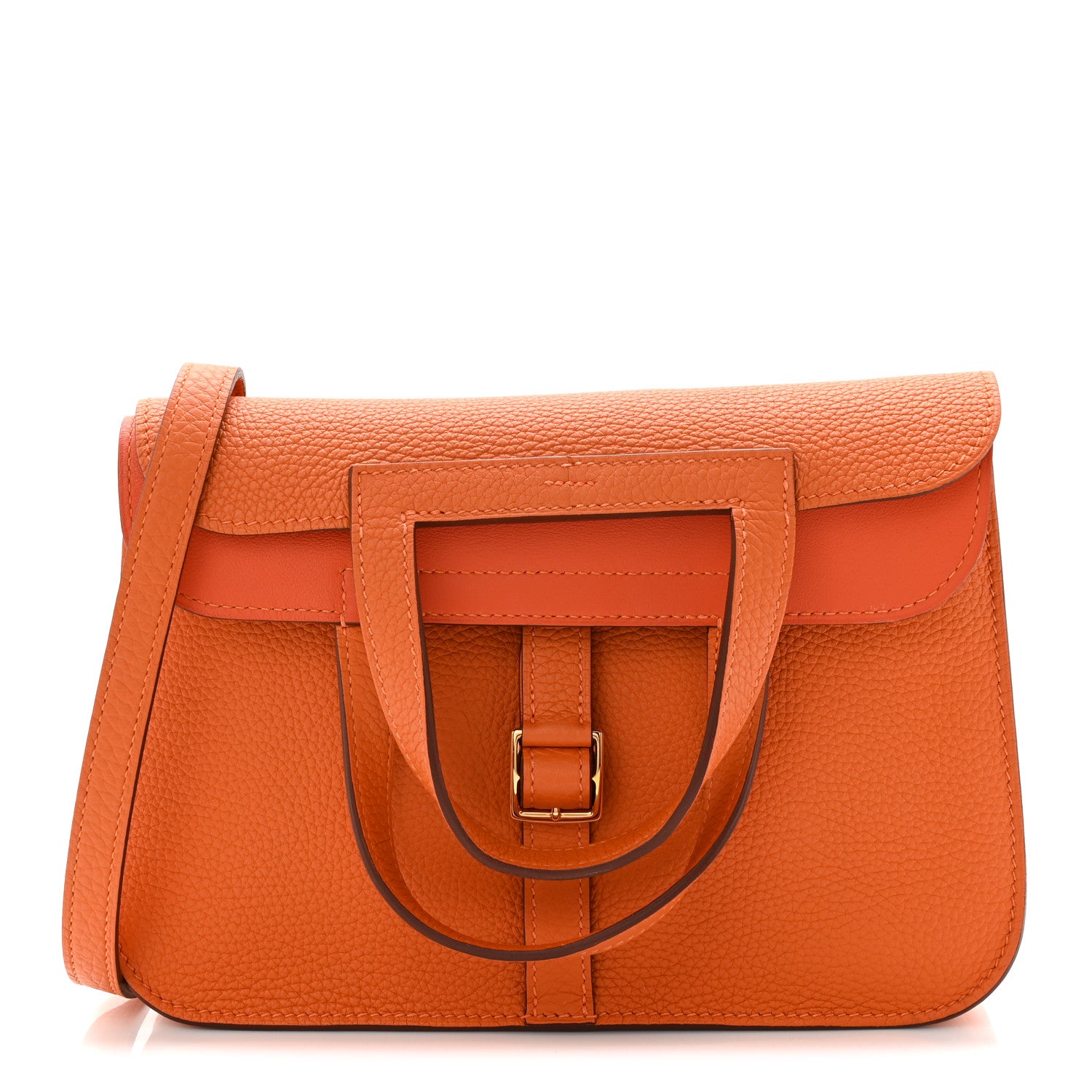 エルメス Hermes Taurillon Clemence Halzan 25 Orange 1841056 – FASHIONPHILE
