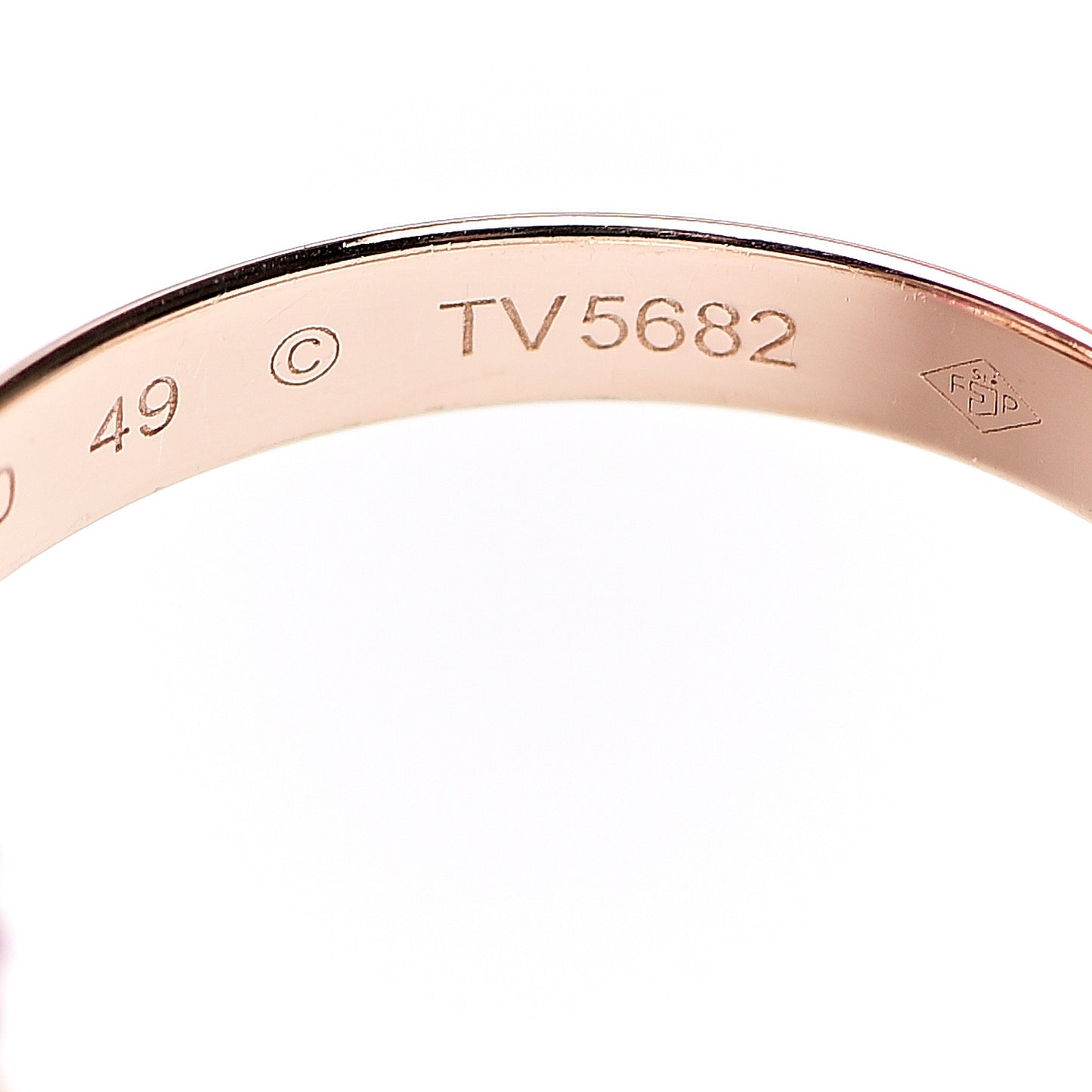 18K Pink Gold Pink Sapphire Trinity Ring 49 4.75