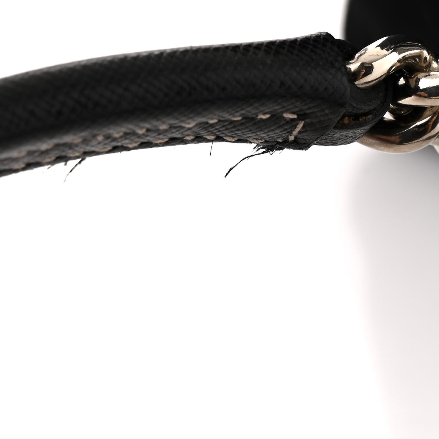 Nylon Tessuto Quilted Chain Shoulder Bag Black