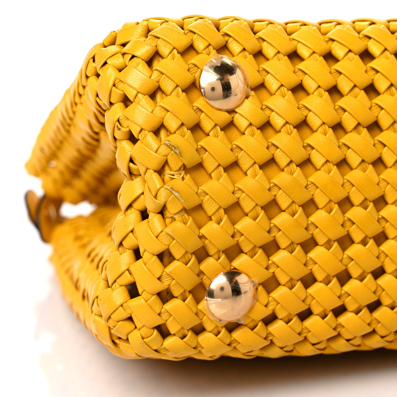 Fendi Nappa Matisse Intreccio Medium Peekaboo Iconic Satchel Mimosa 16 of 17