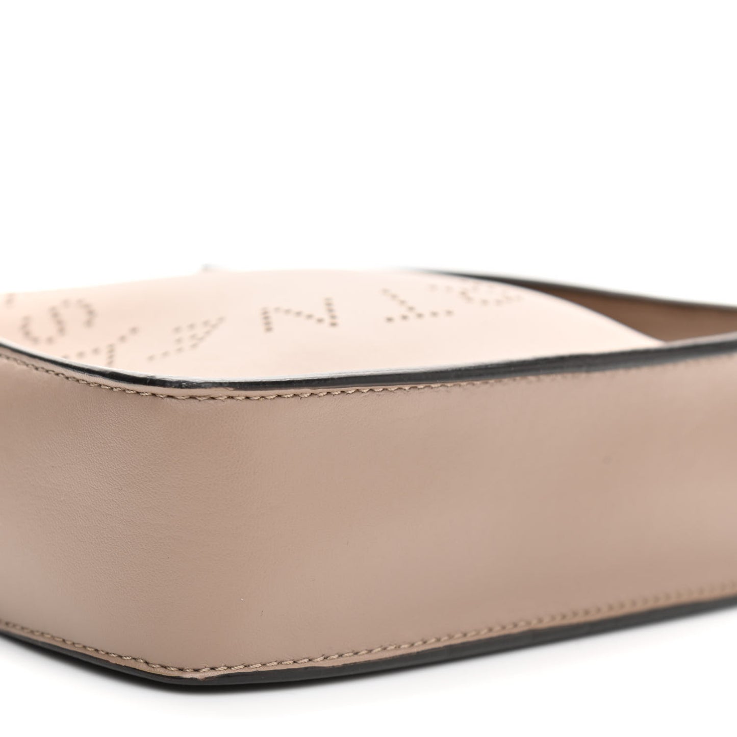 Eco Alter Nappa Perforated Logo Tiny Crossbody Dark Taupe