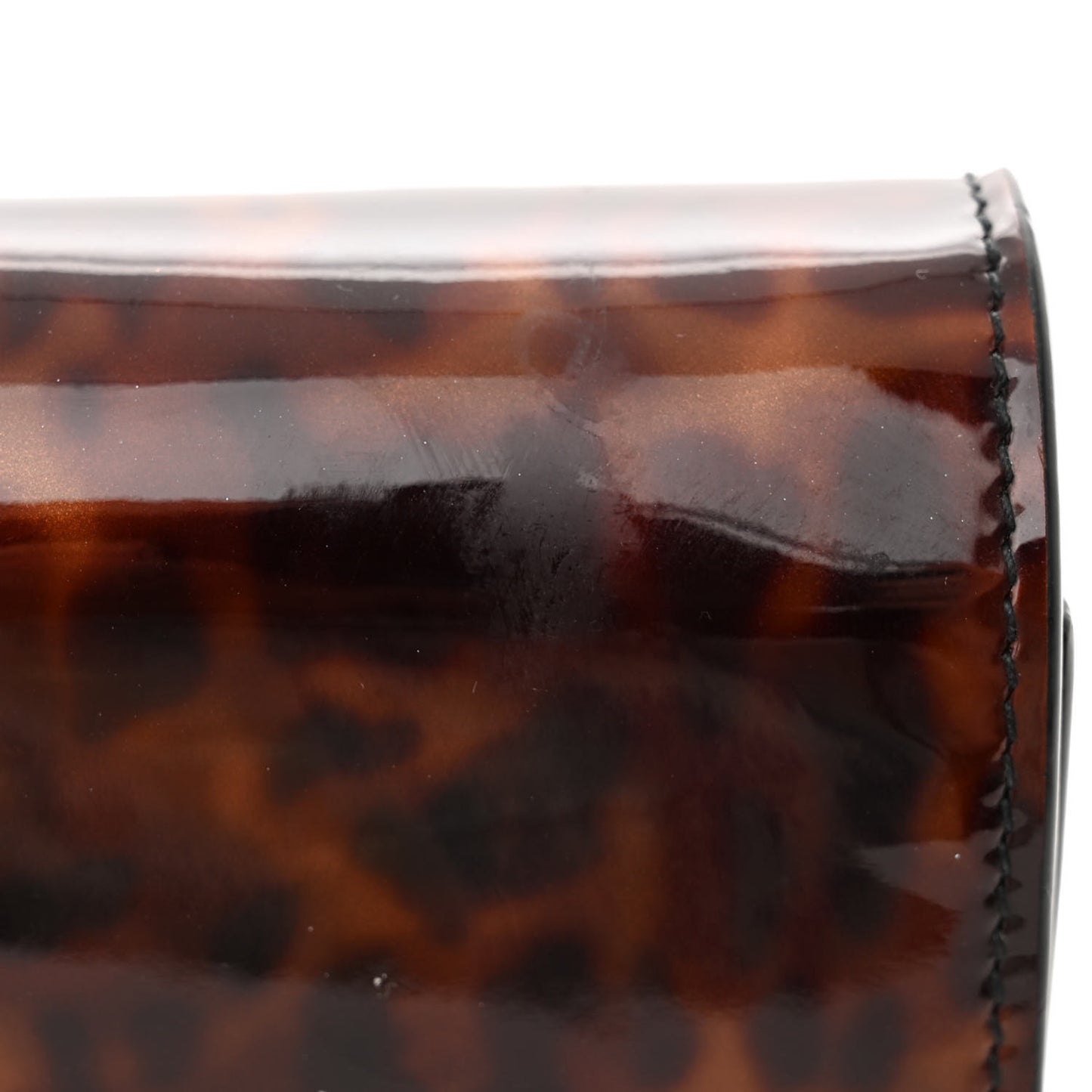 Patent Monogram Chain Wallet Tortoiseshell