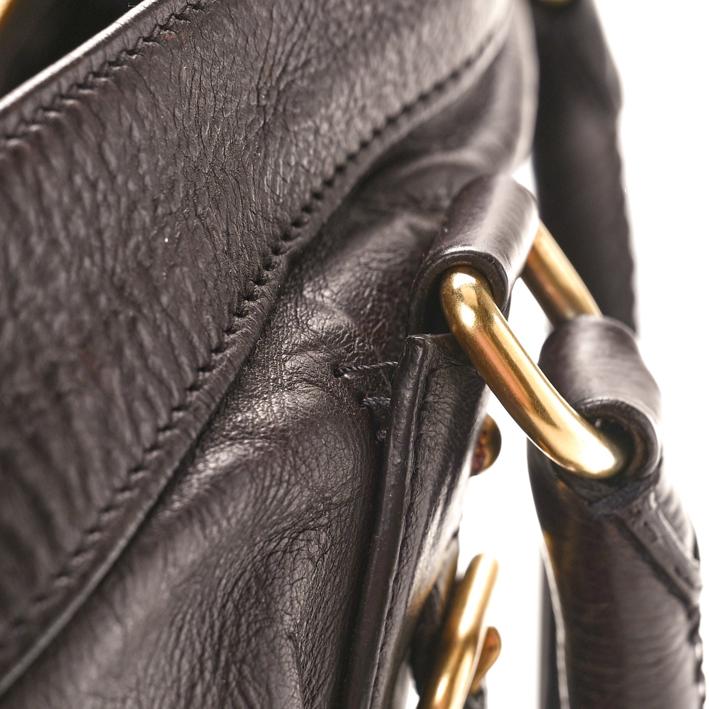 Glace Calf Large Dome Satchel Brown