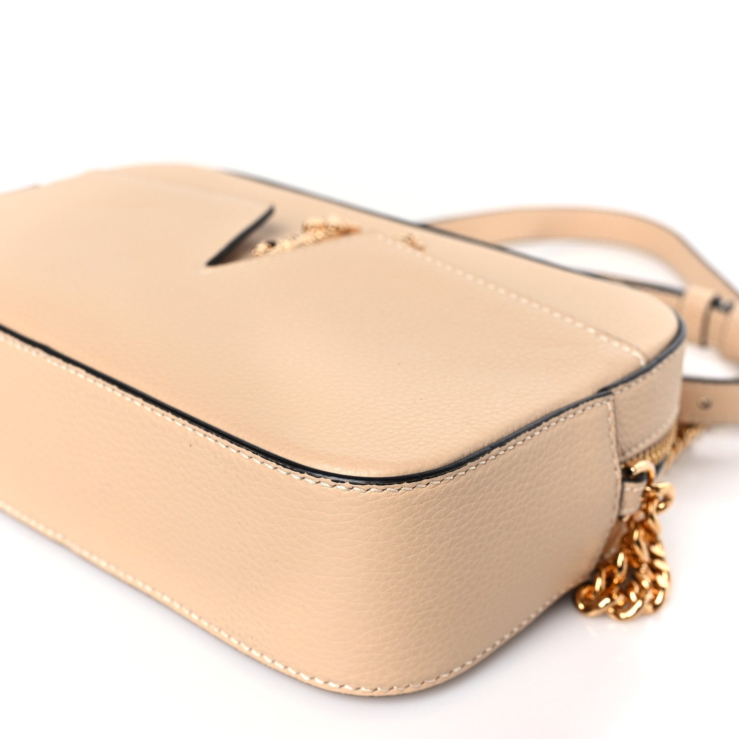 Versace Grainy Calfskin Virtus Small Camera Bag Beige 7 of 7