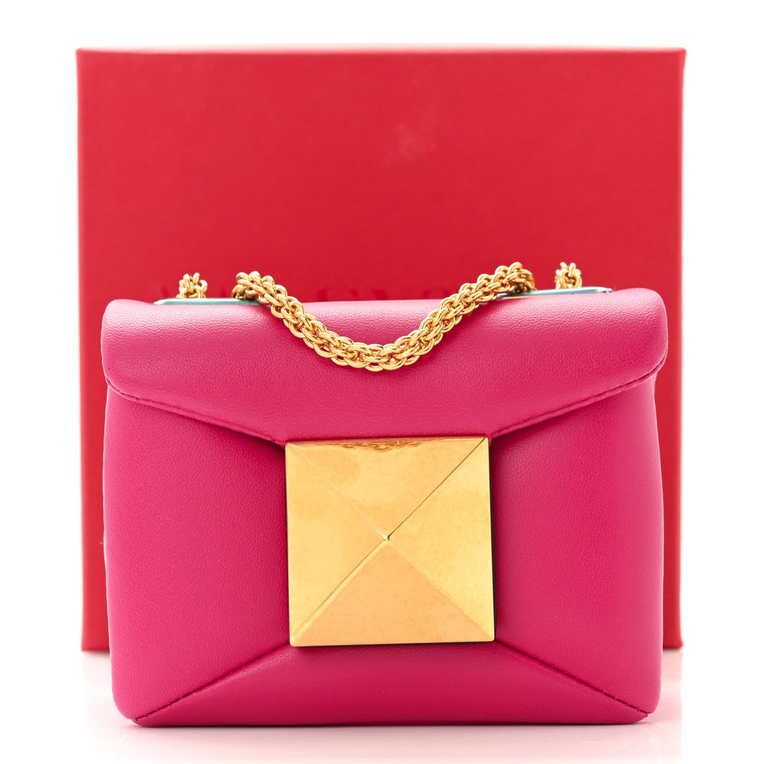 Valentino Garavani Nappa Micro One Stud Chain Bag Blossom 12 of 12