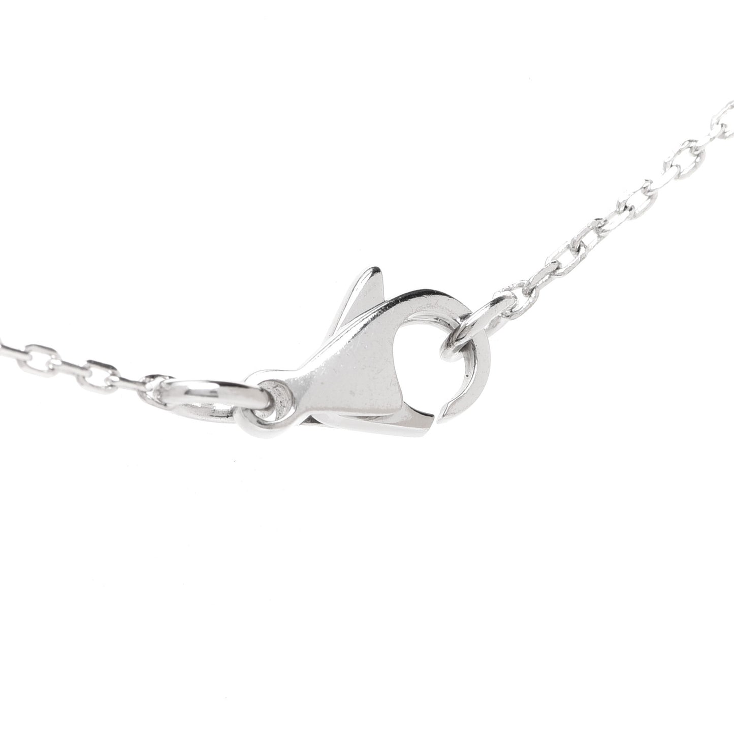 18K White Gold Diamond Small Comete Geode Pendant Necklace