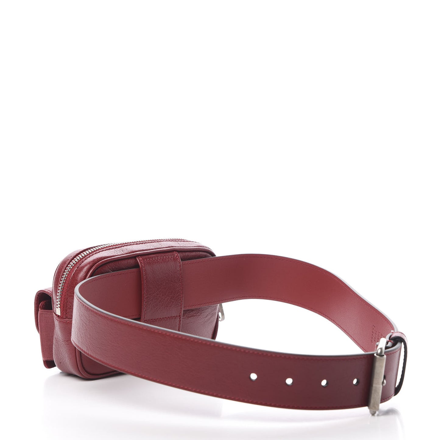 Fluffy Calfskin Mini Morpheus Belt Bag Red