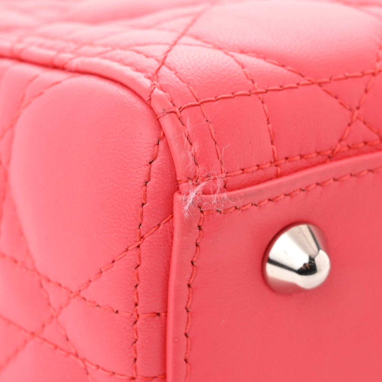 Lambskin Cannage Large Lady Dior Pink